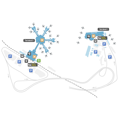 Map Of Ben Gurion International Airport Tel Aviv Yafo Tlv Terminals