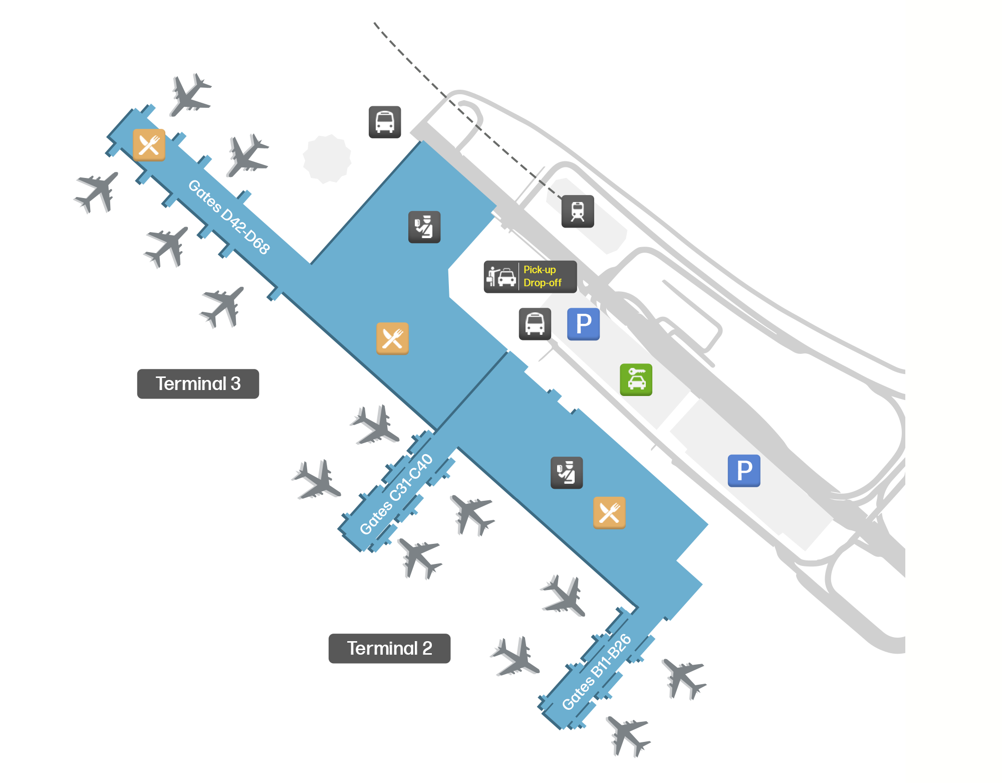 Málaga Airport, Spain map