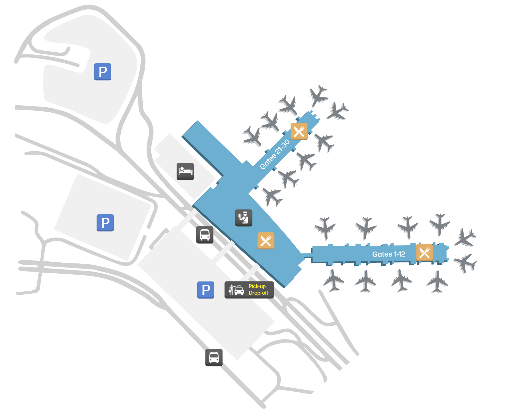 Map of Bradley Airport (BDL) – Terminal Map | Airportmaps.com