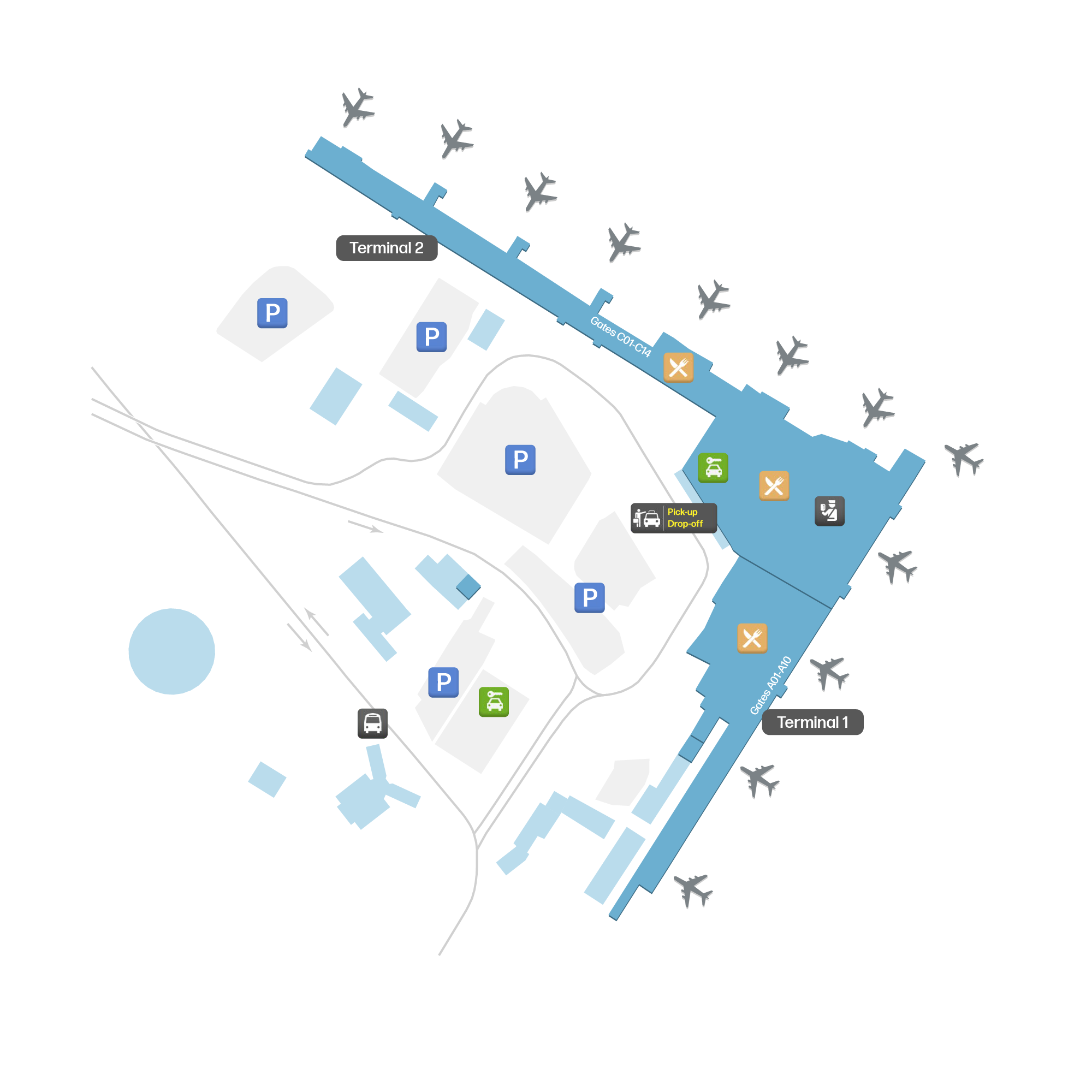 Belgrade Airport, Serbia map