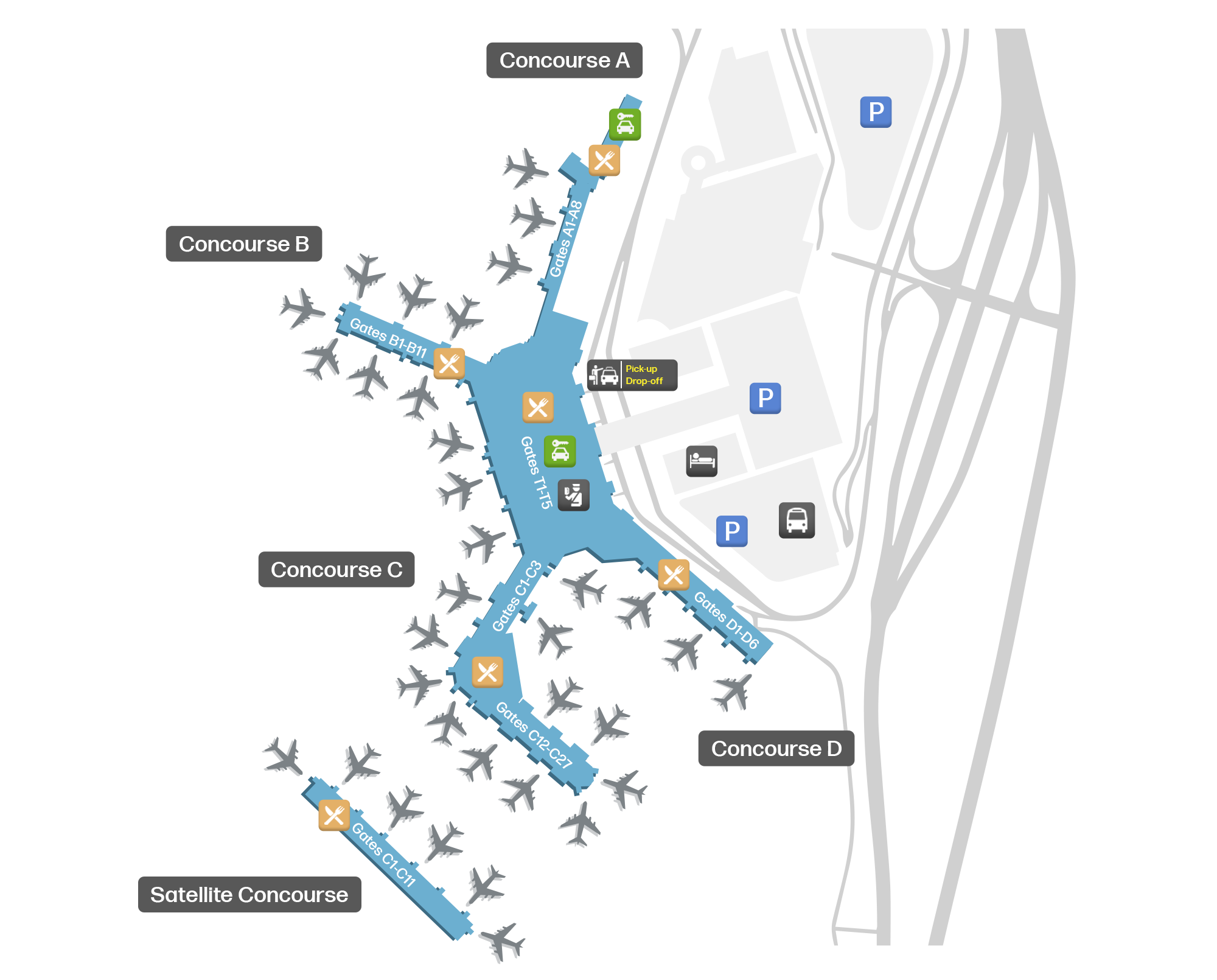 Nashville International, United States map