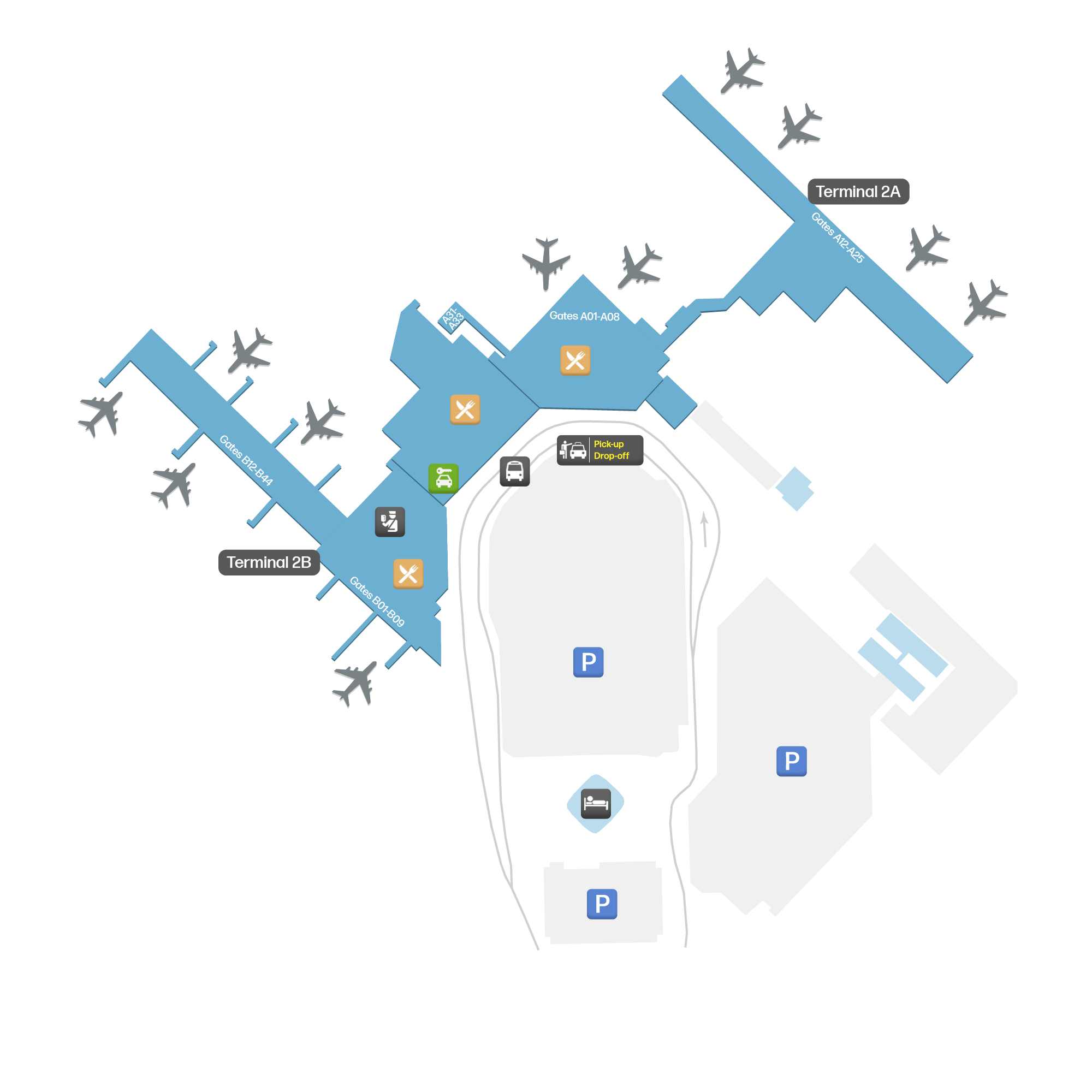 Budapest Airport, Hungary map