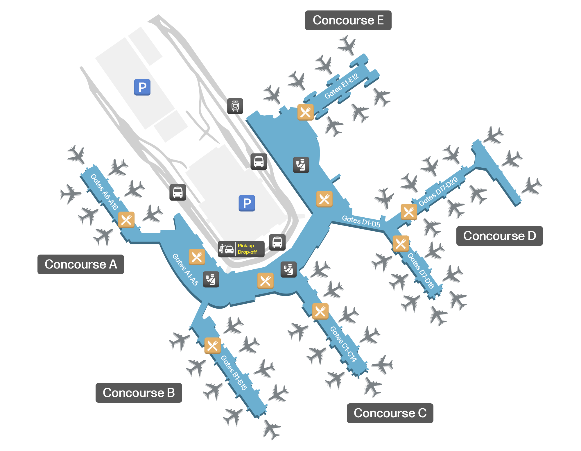 Baltimore Washington International, United States map