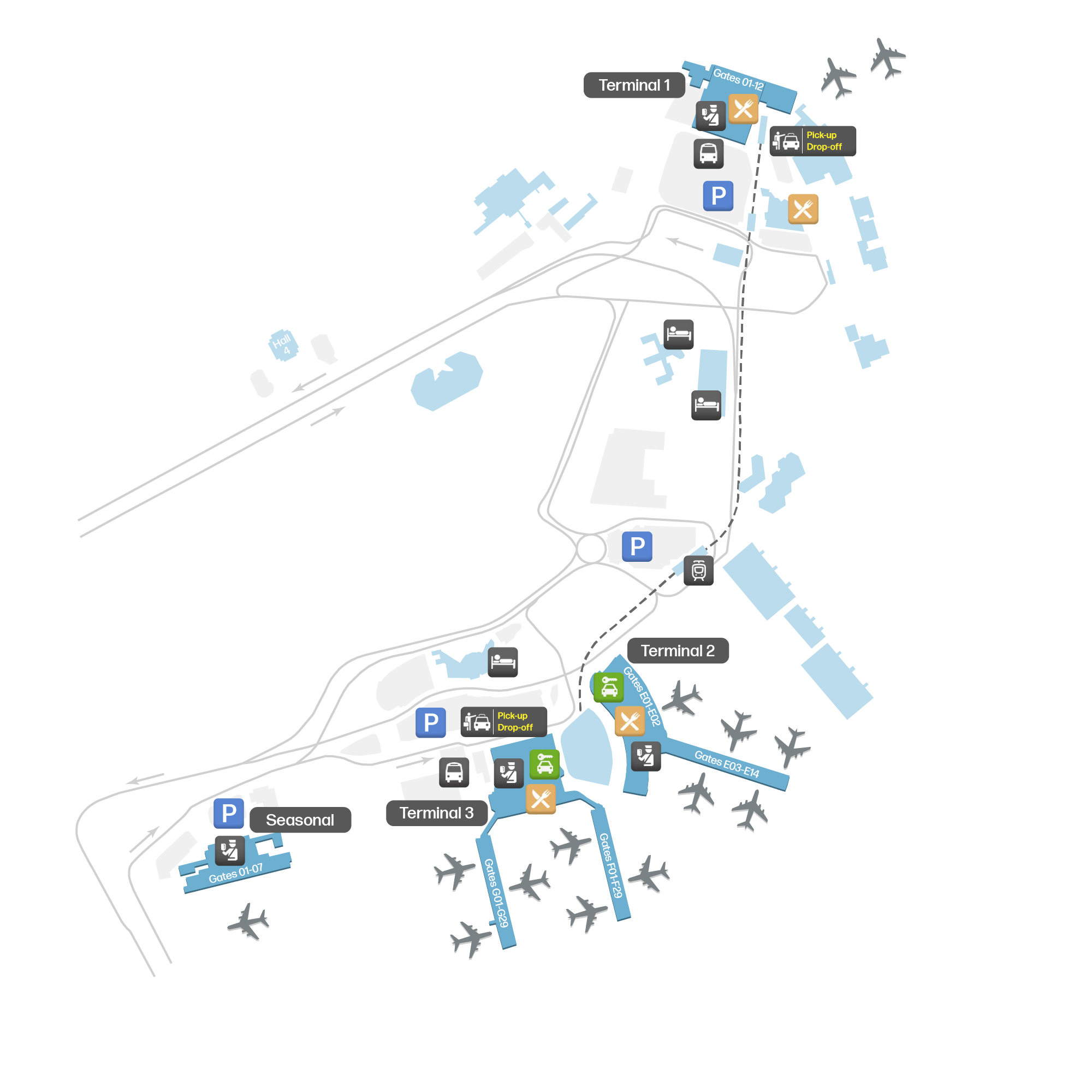 Cairo International Airport, Egypt map