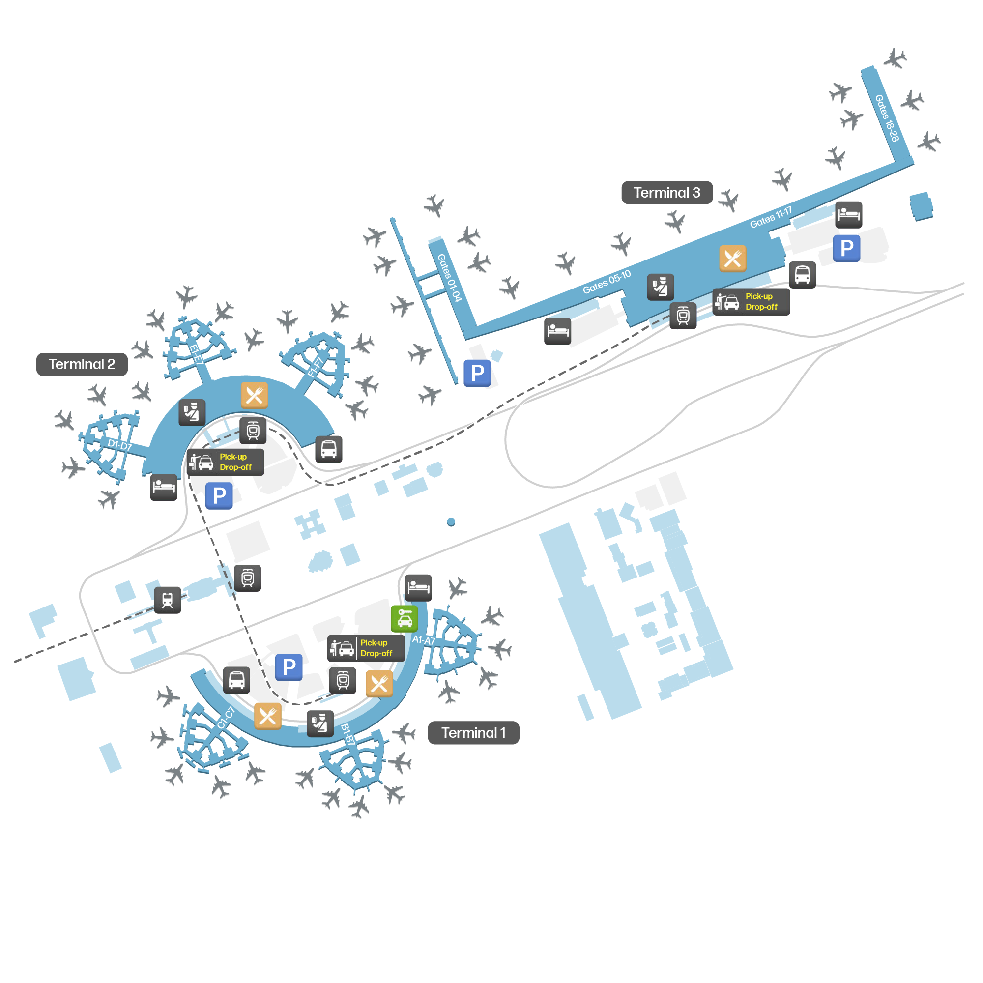 Soekarno Hatta International, Indonesia map