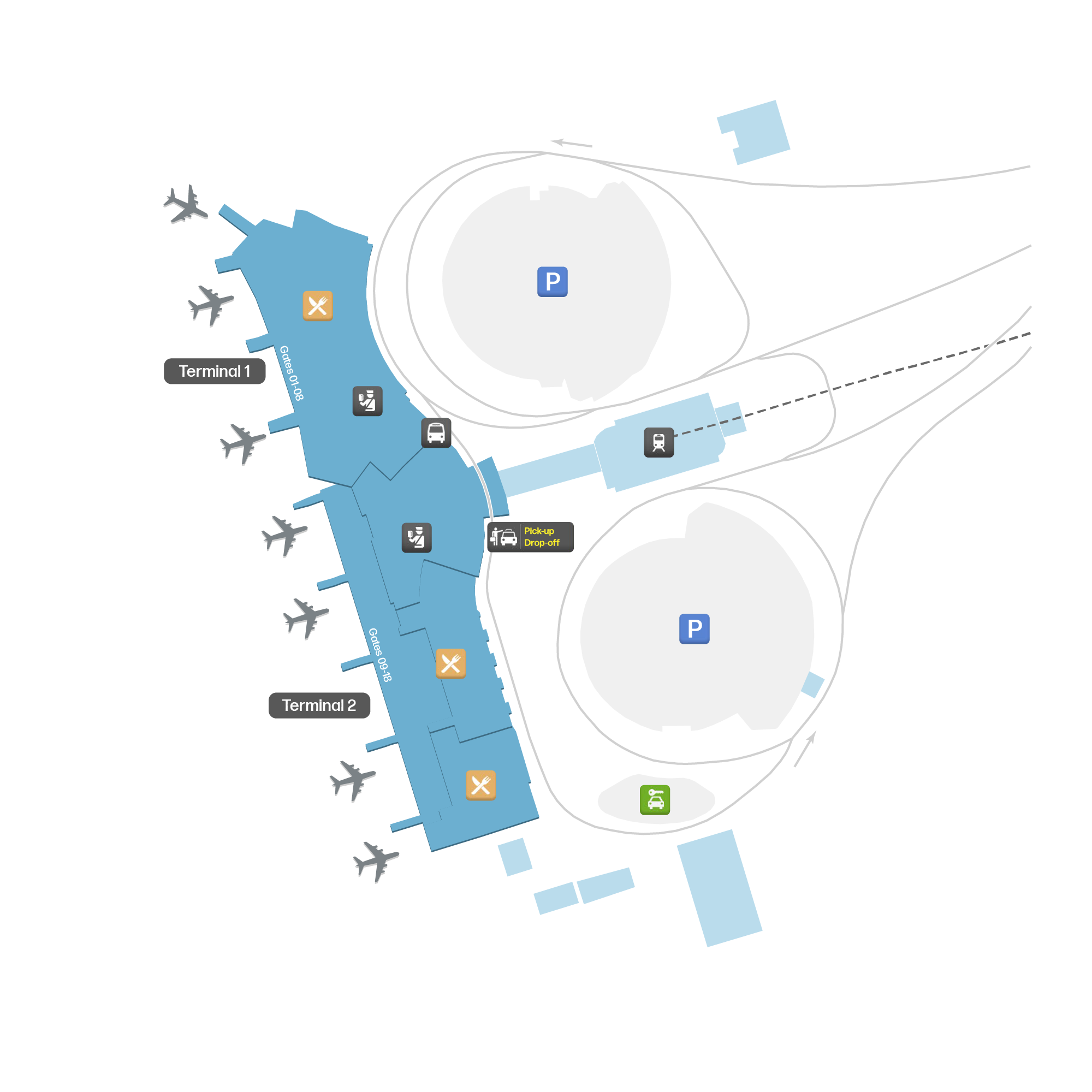 Mohammed V International Airport, Morocco map