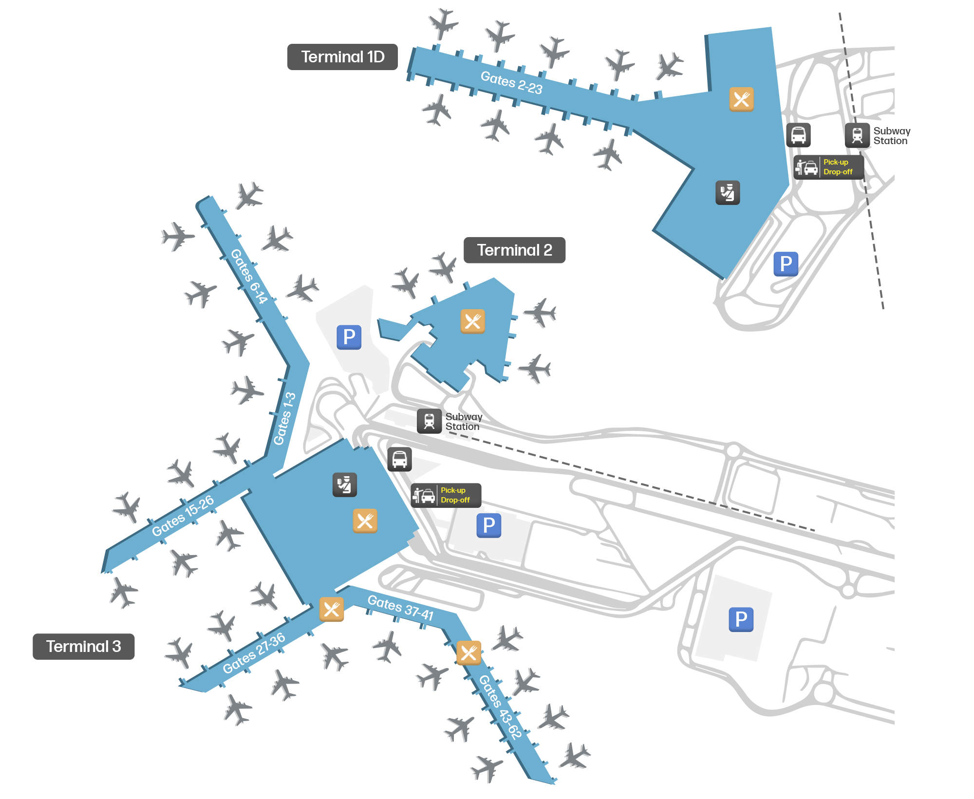 Indira Gandhi International Airport, India map