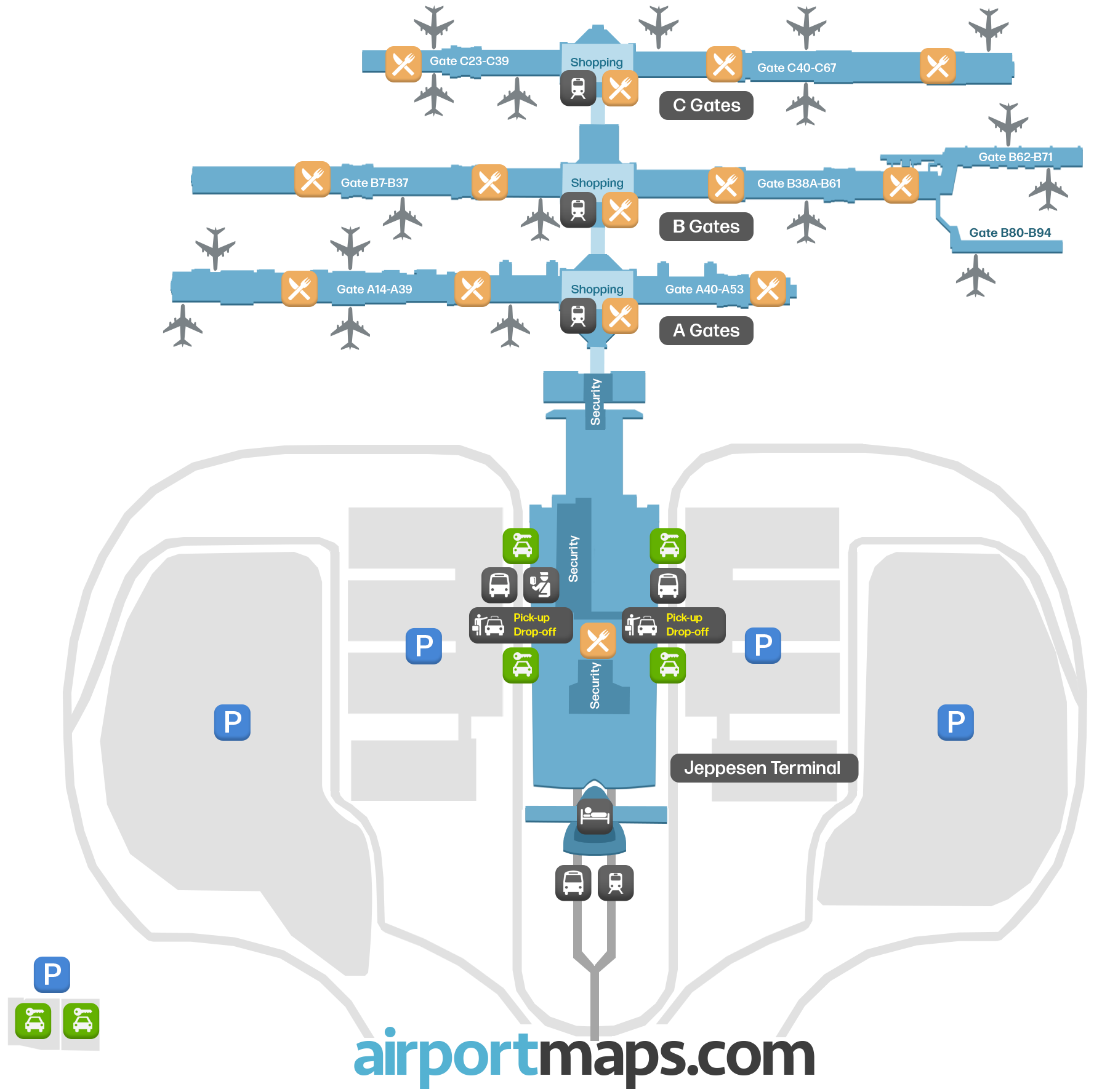 Denver International Airport, United States map