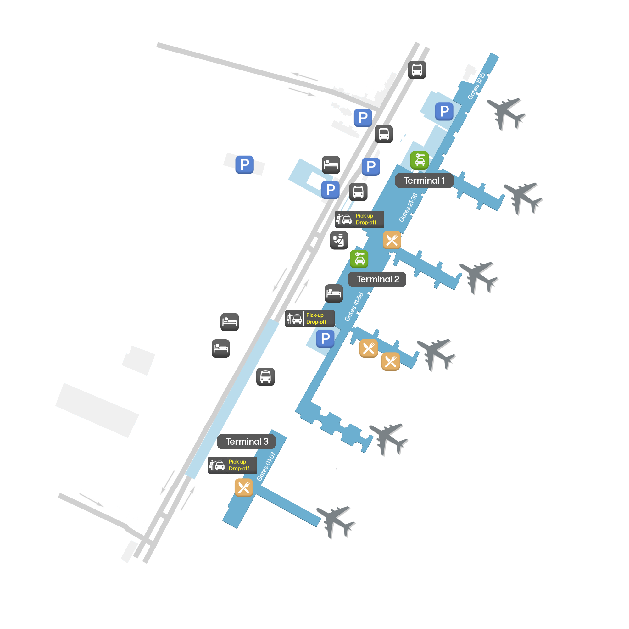 Don Mueang International Airport, Thailand map