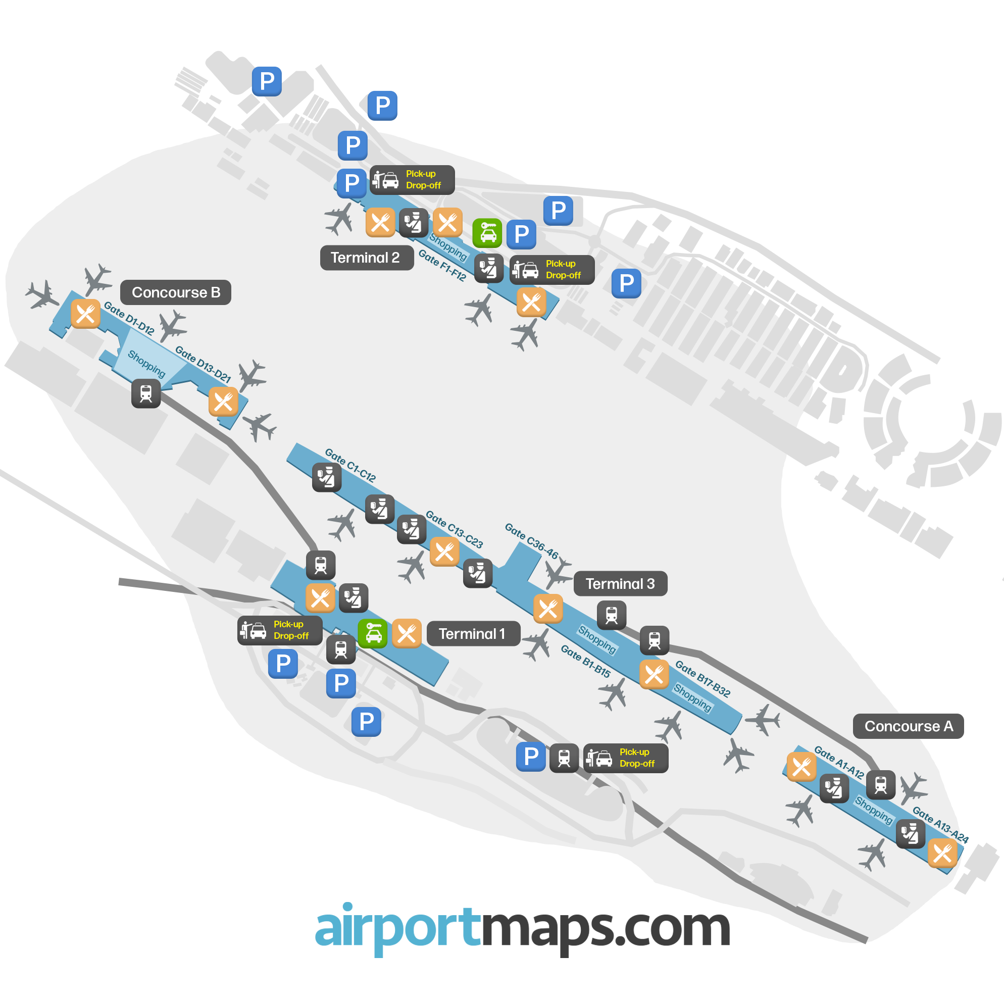 Dubai International Airport, United Arab Emirates map