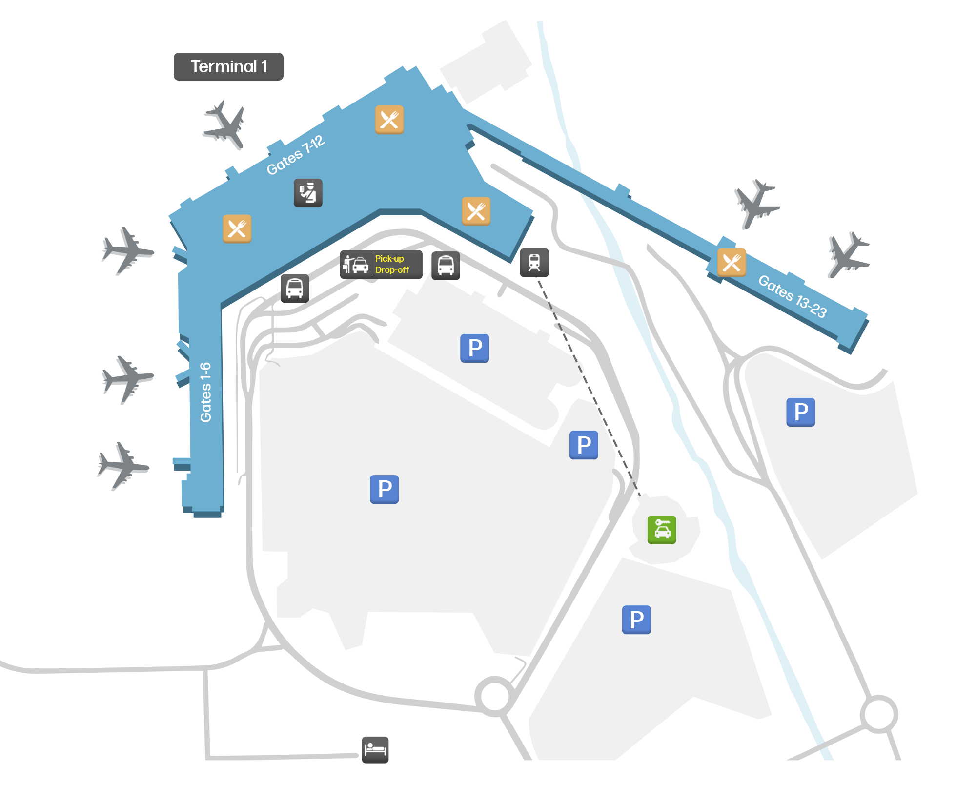 Edinburgh Airport (EDI) – terminal map | Airportmaps.com