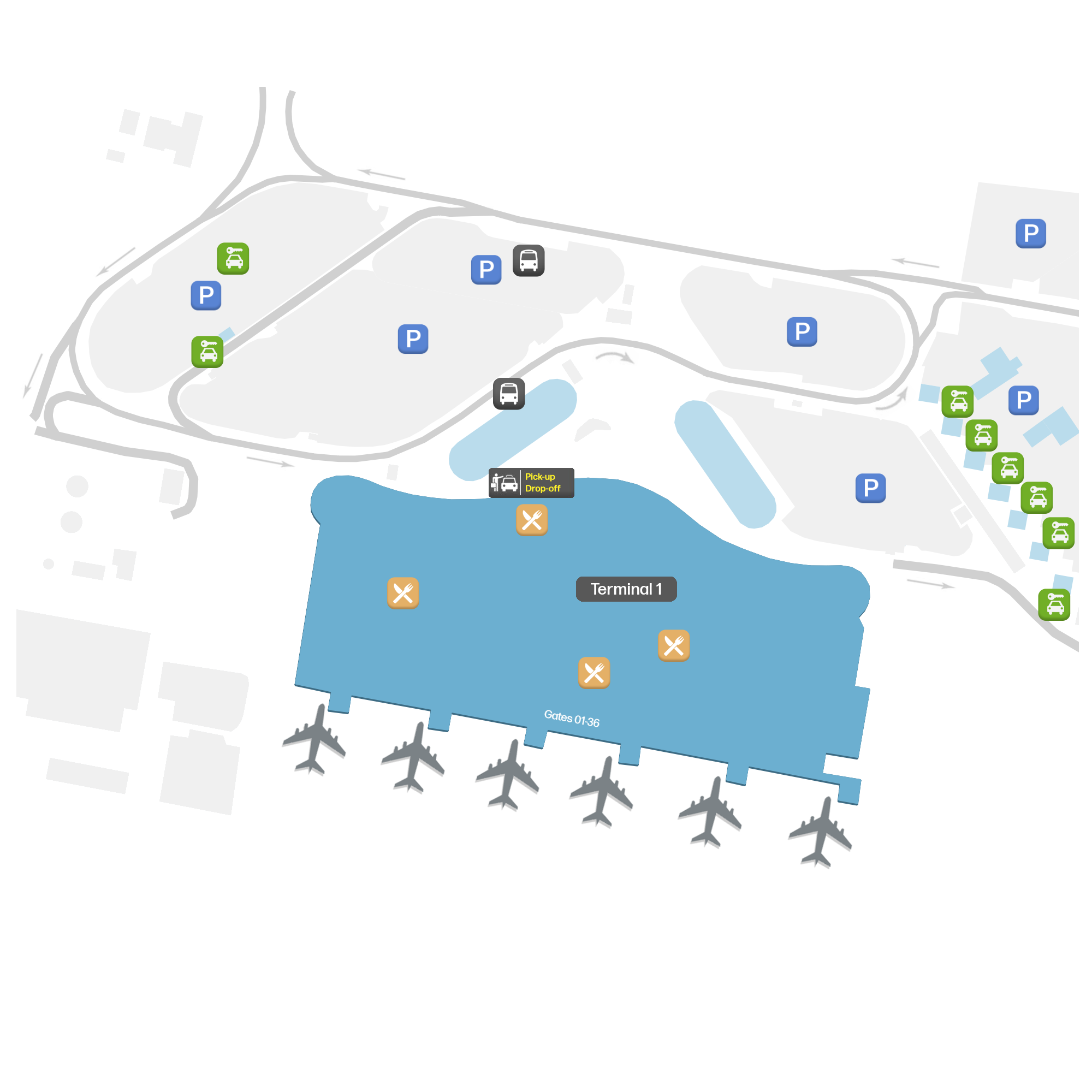 Faro Airport, Portugal map