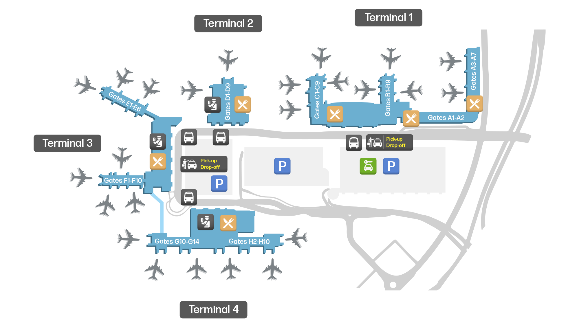 FLL International Airport – terminal map | Airportmaps.com