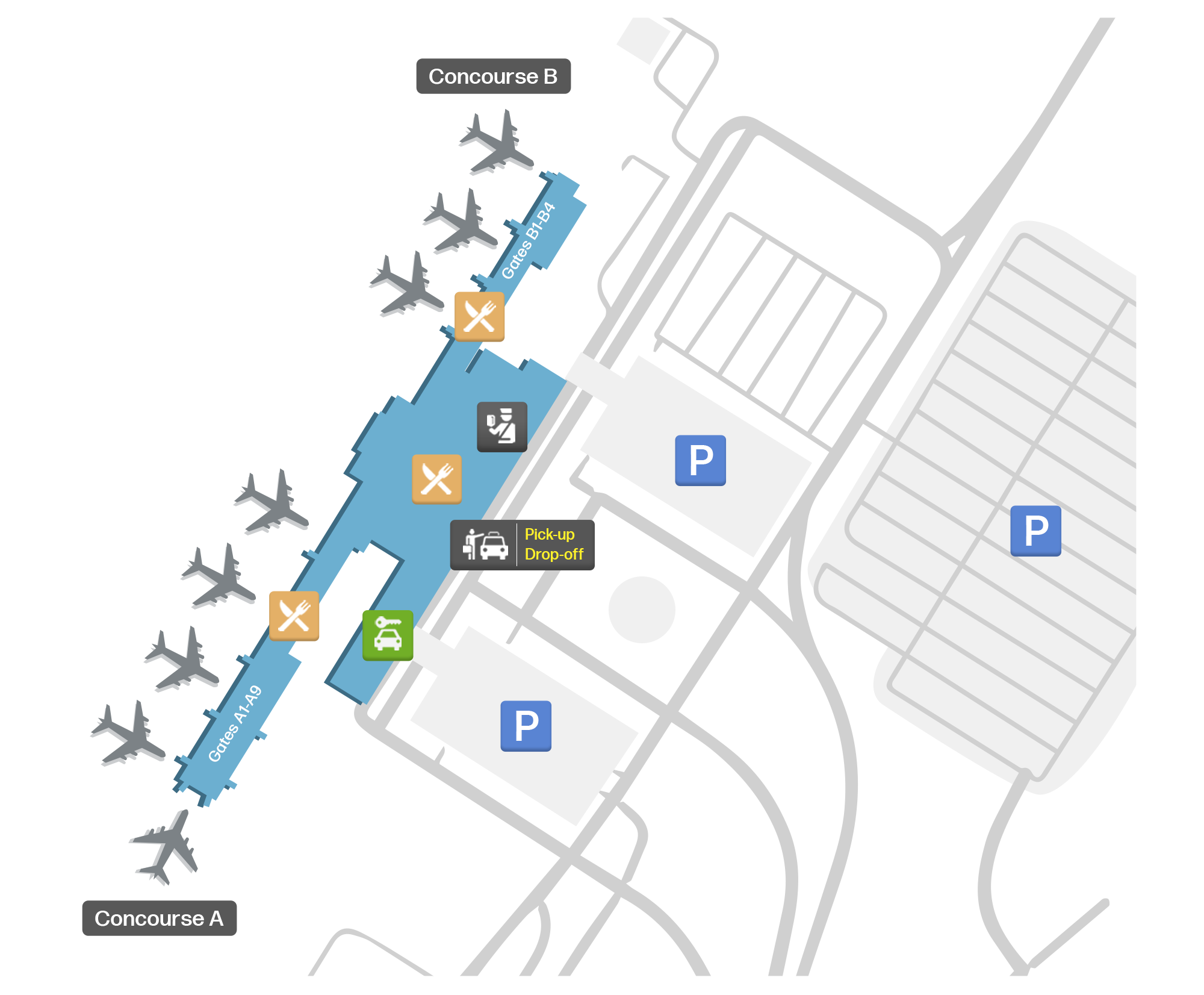 Greenville-Spartanburg International, United States map