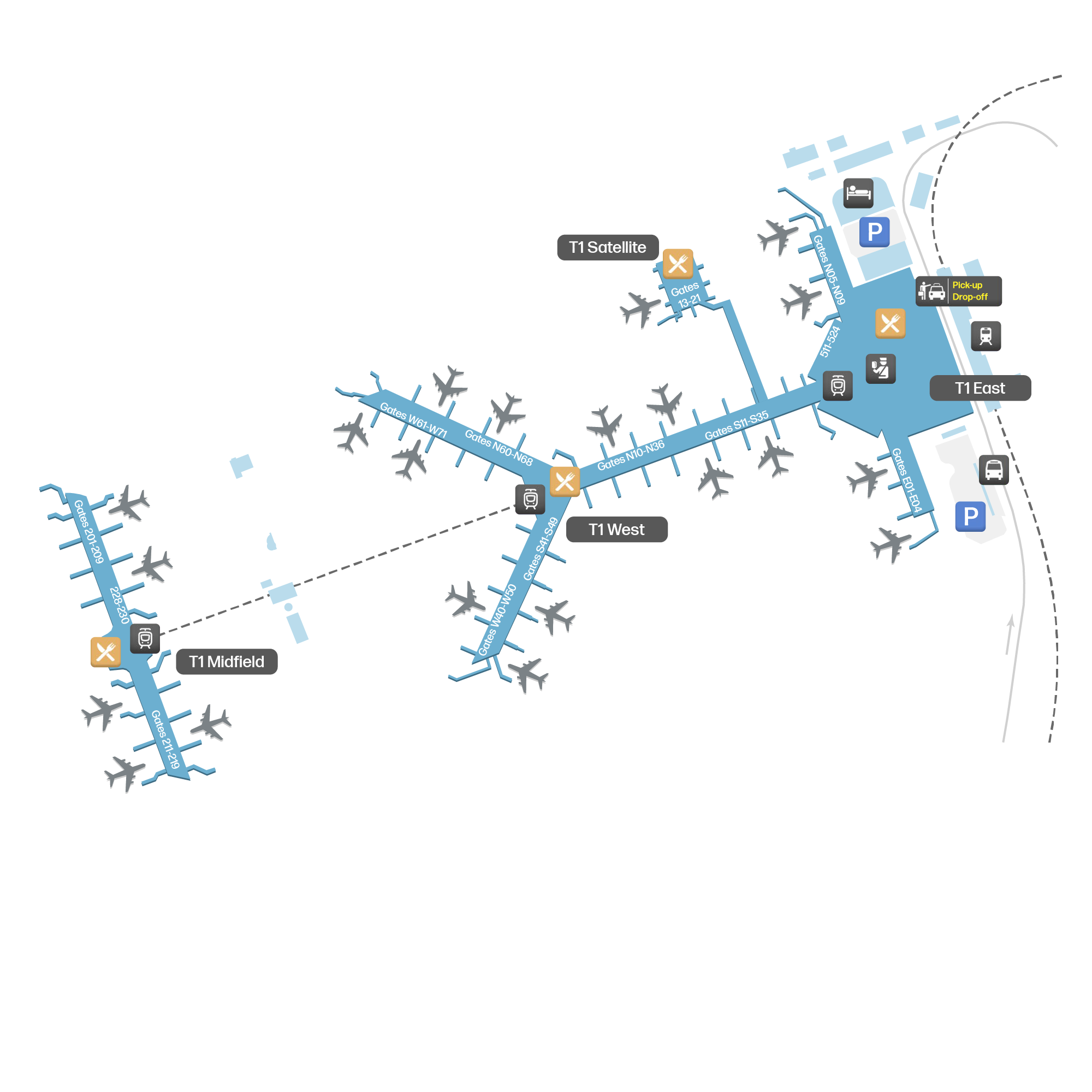 Hong Kong International Airport, Hong Kong map