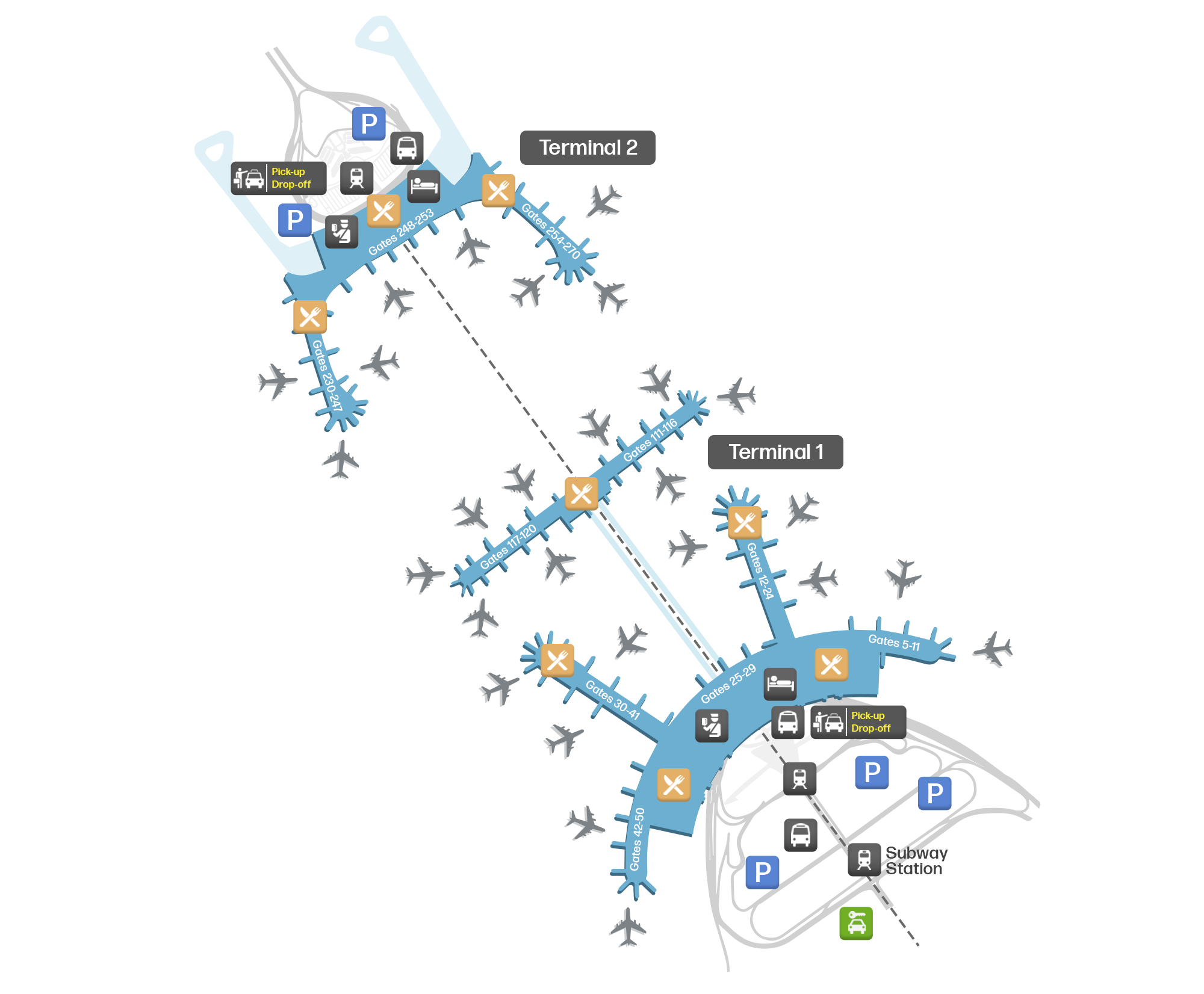 Incheon International Airport, South Korea map