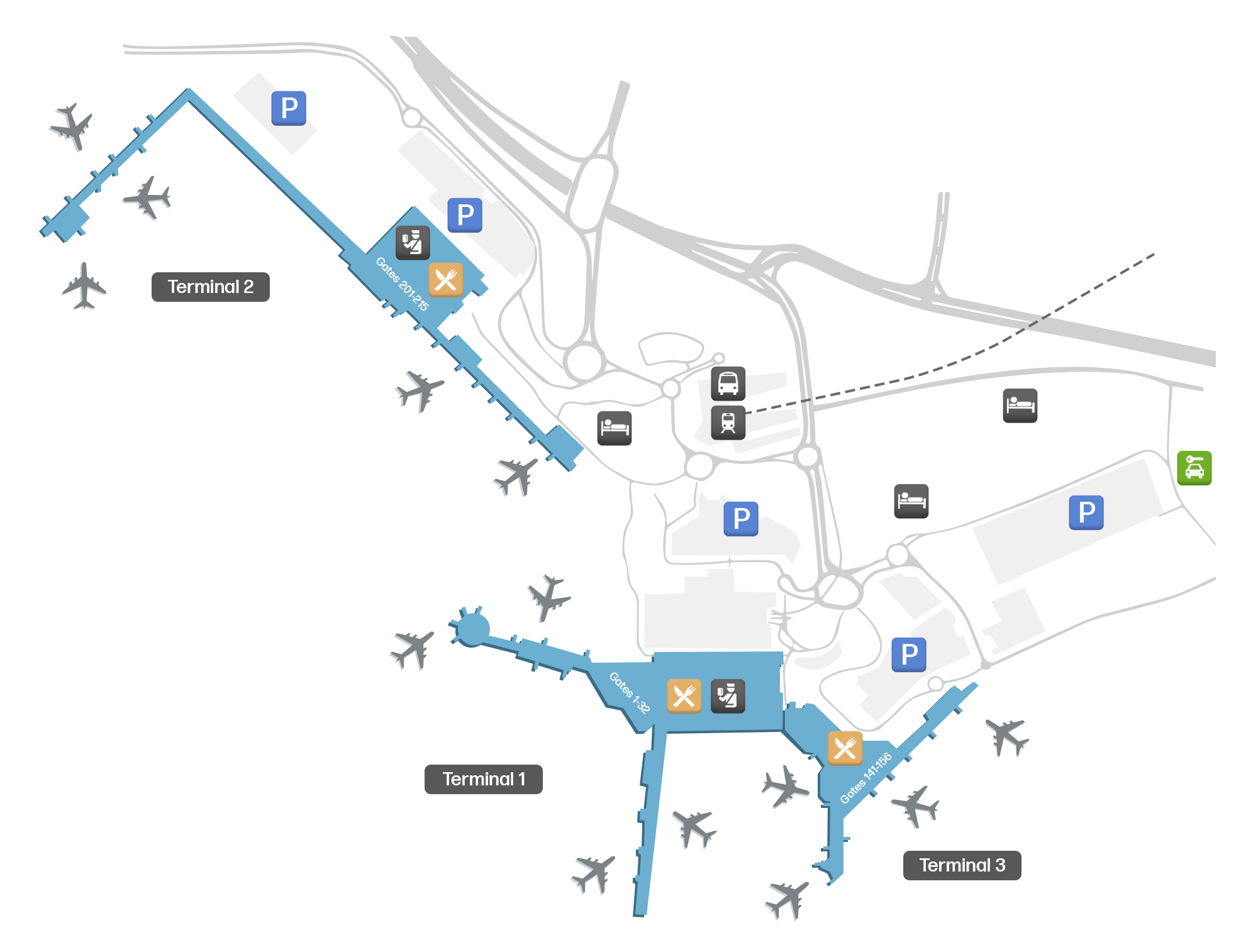 Manchester Airport, United Kingdom map