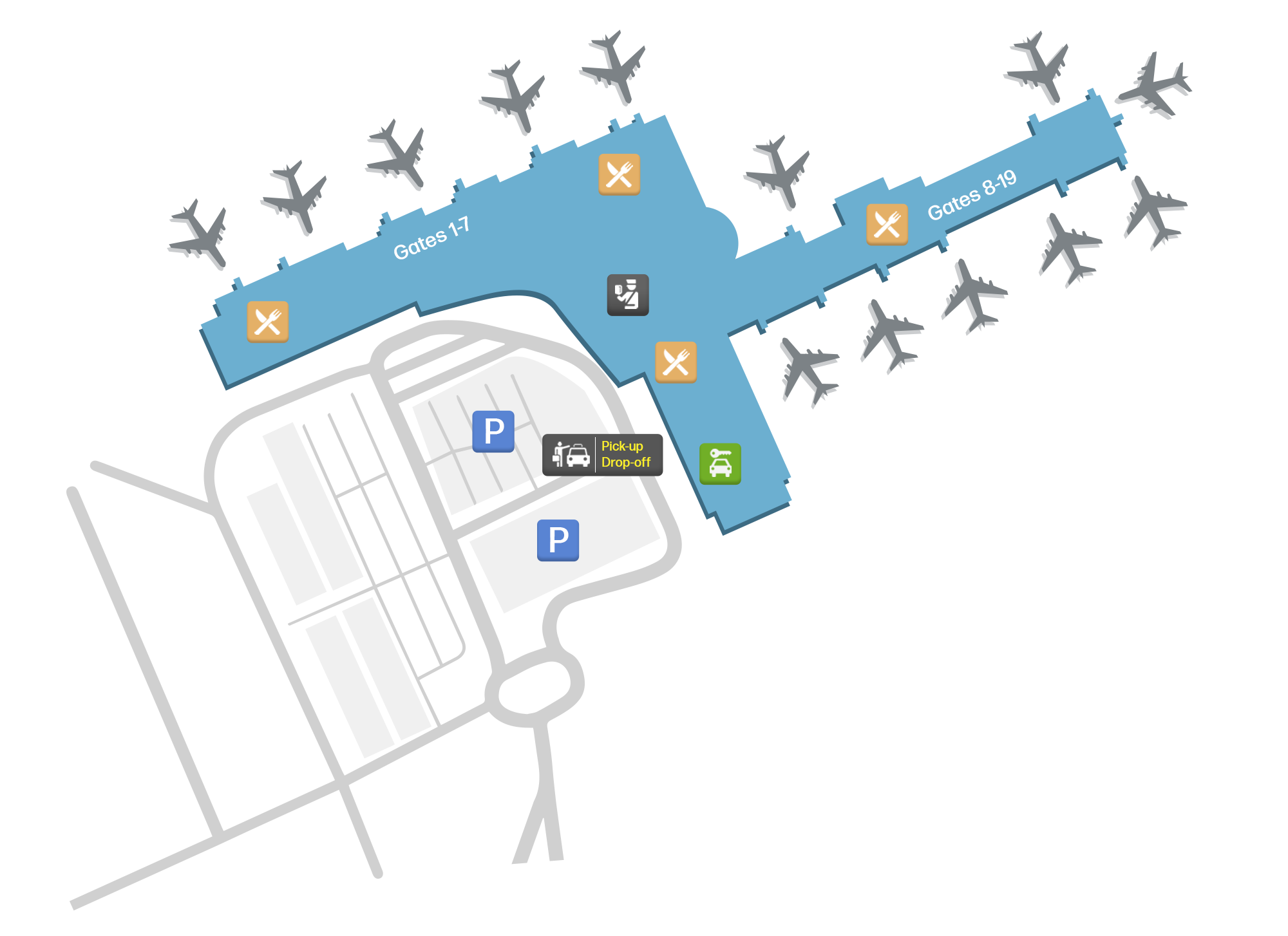 Sangster International, Jamaica map