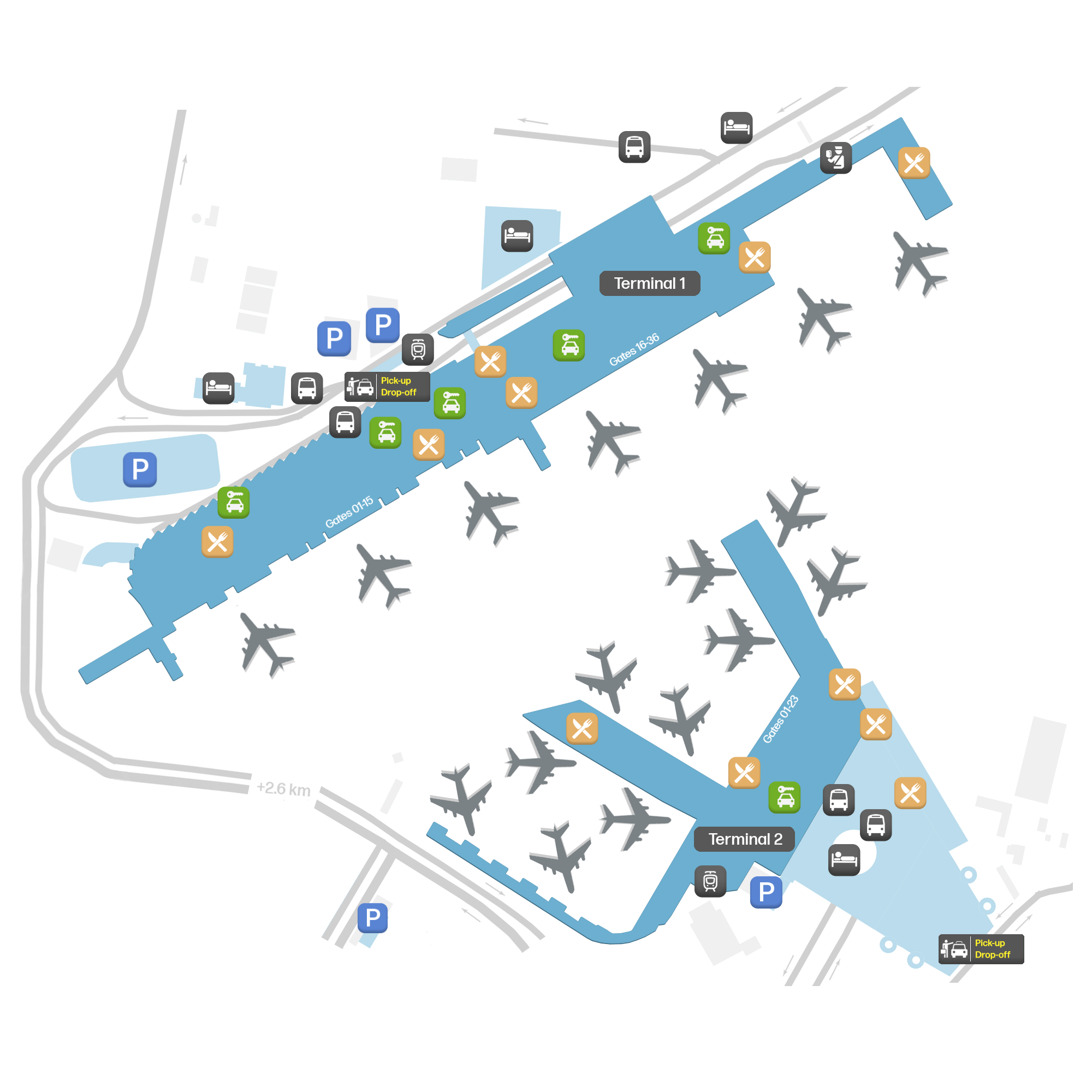 Mexico City International Airport, Mexico map