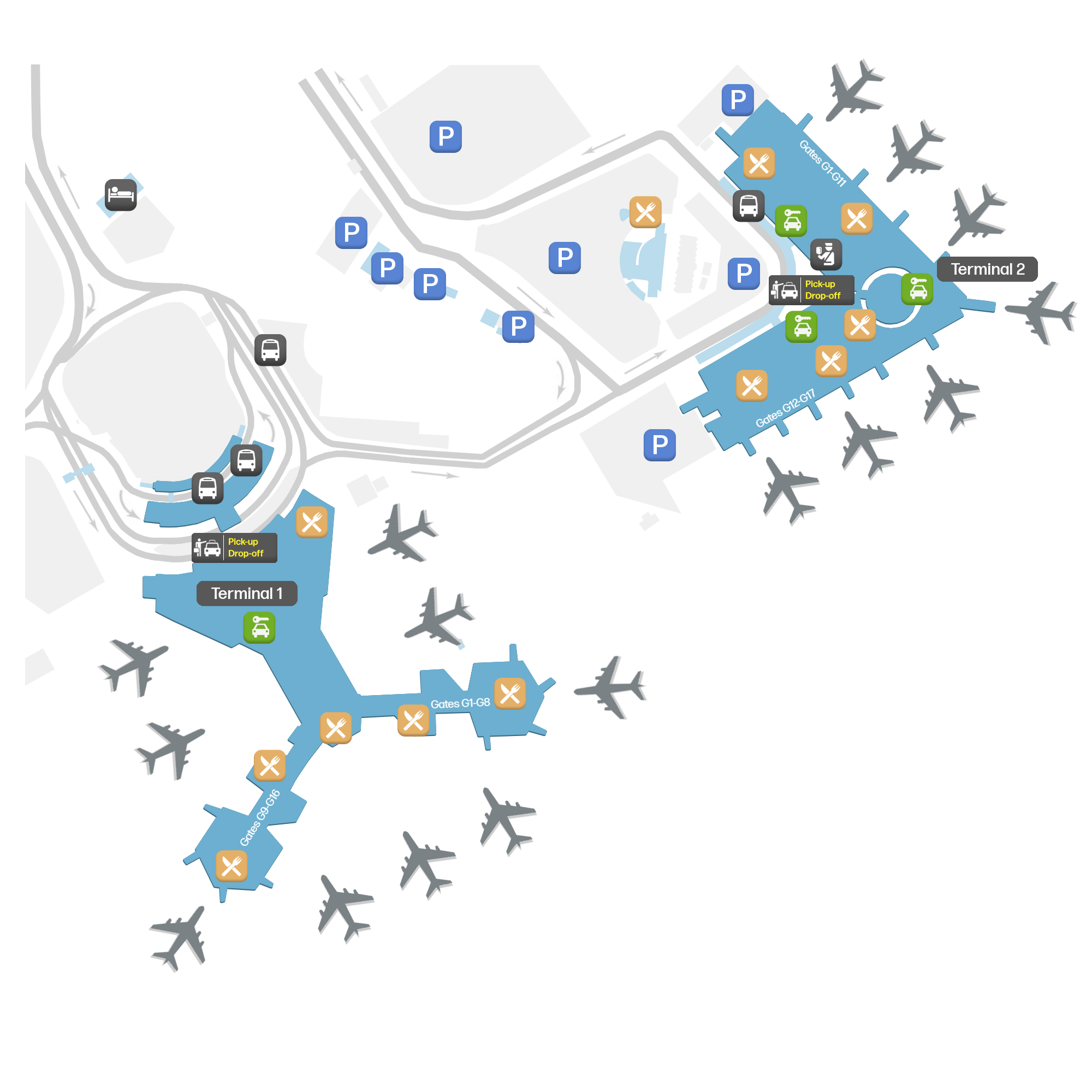 Ninoy Aquino International, Philippines map