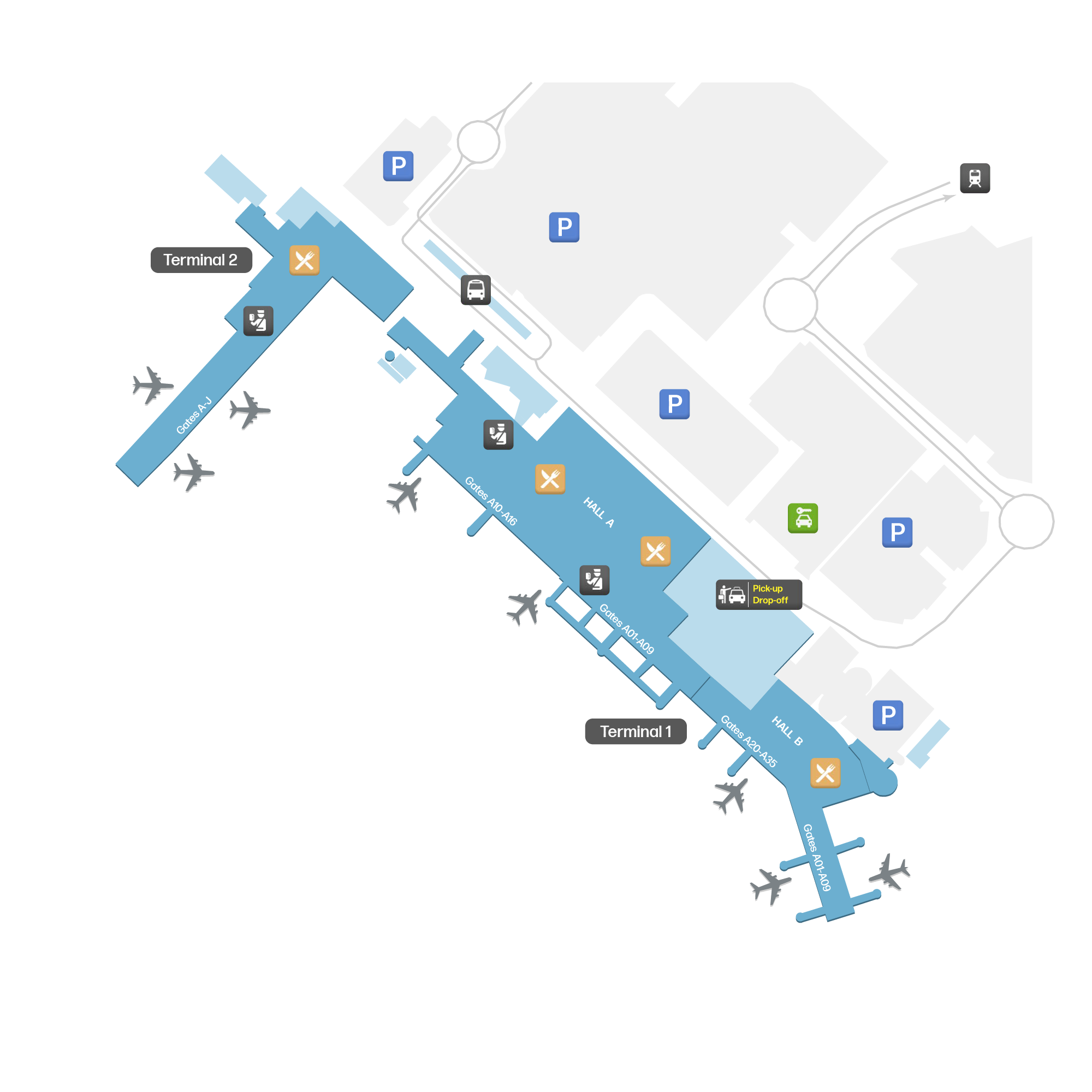 Marseille Provence Airport, France map