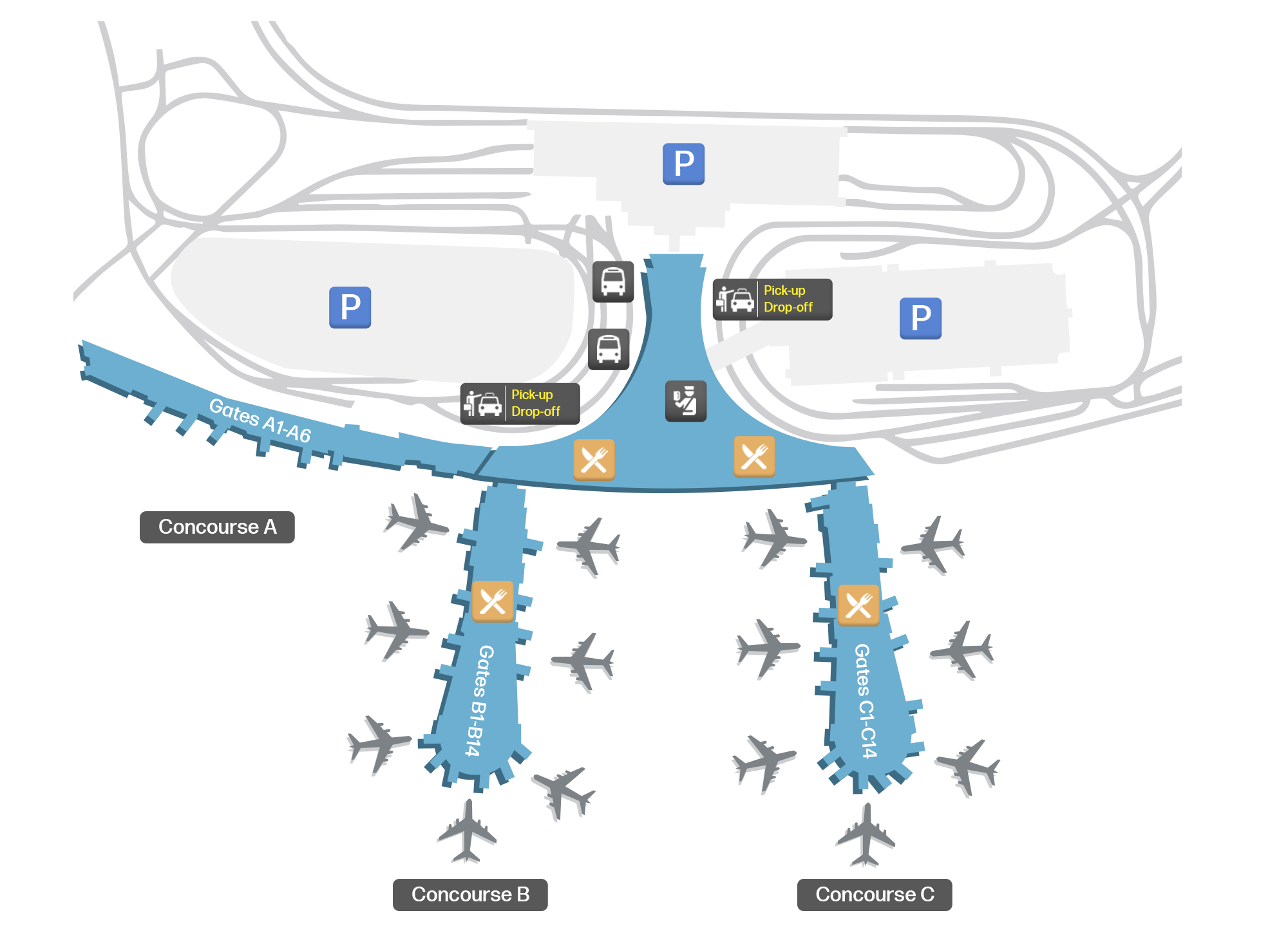 Louis Armstrong New Orleans International, United States map