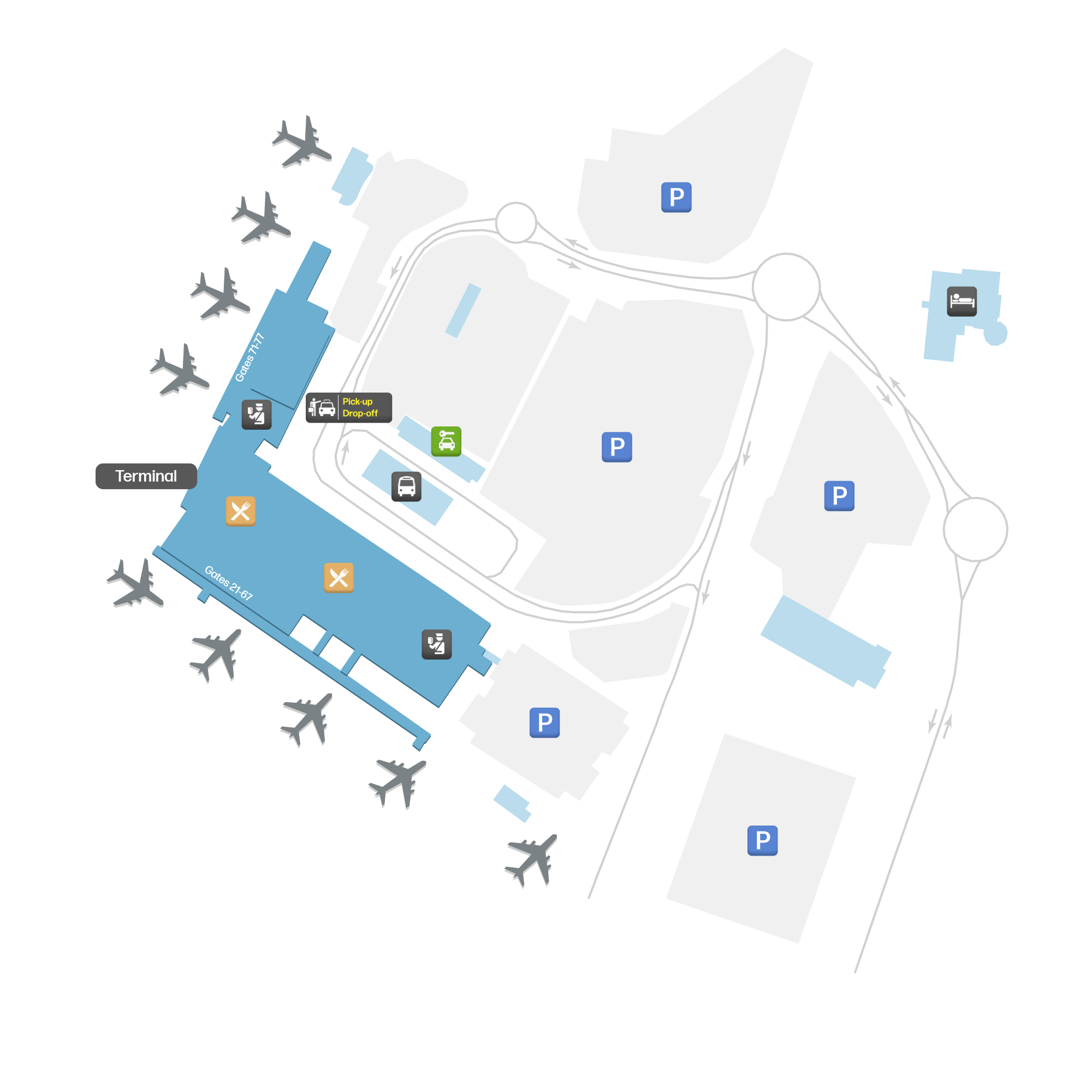 Nantes Airport, France map