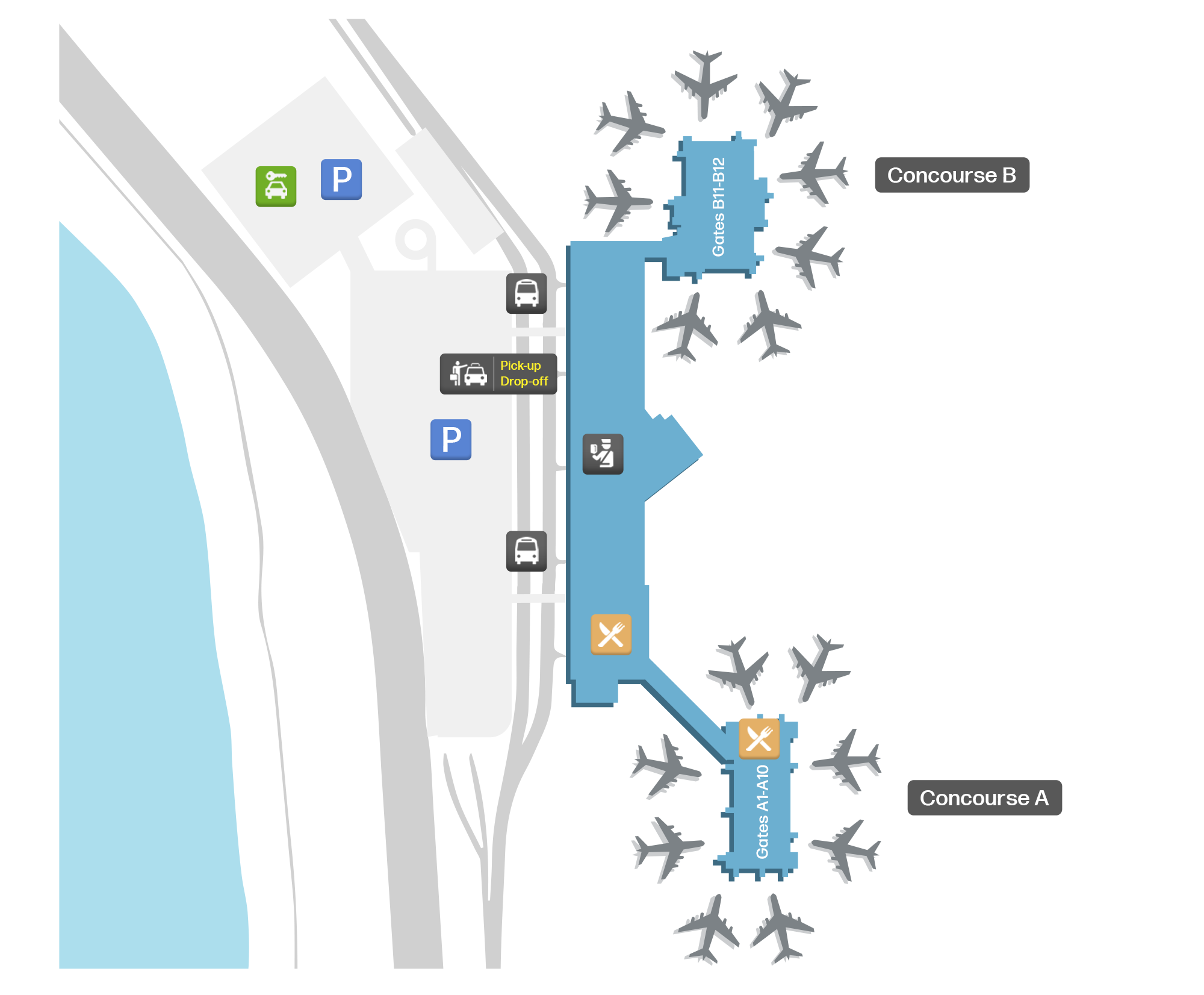 Eppley Afld, United States map