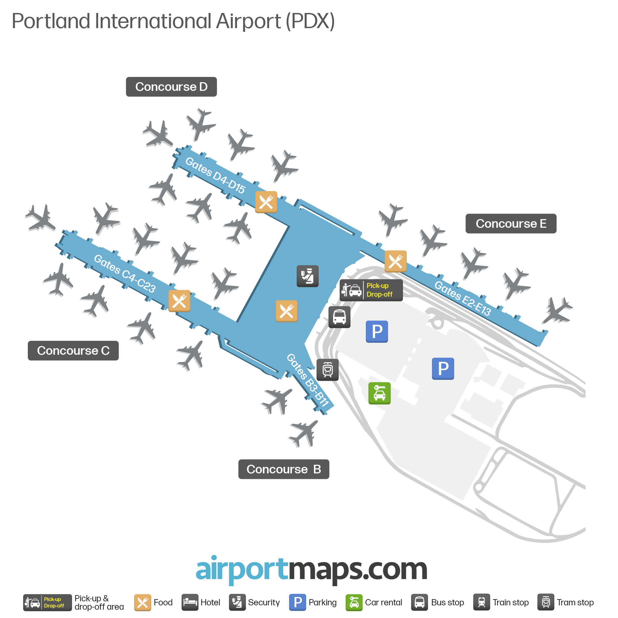 Portland International, United States map