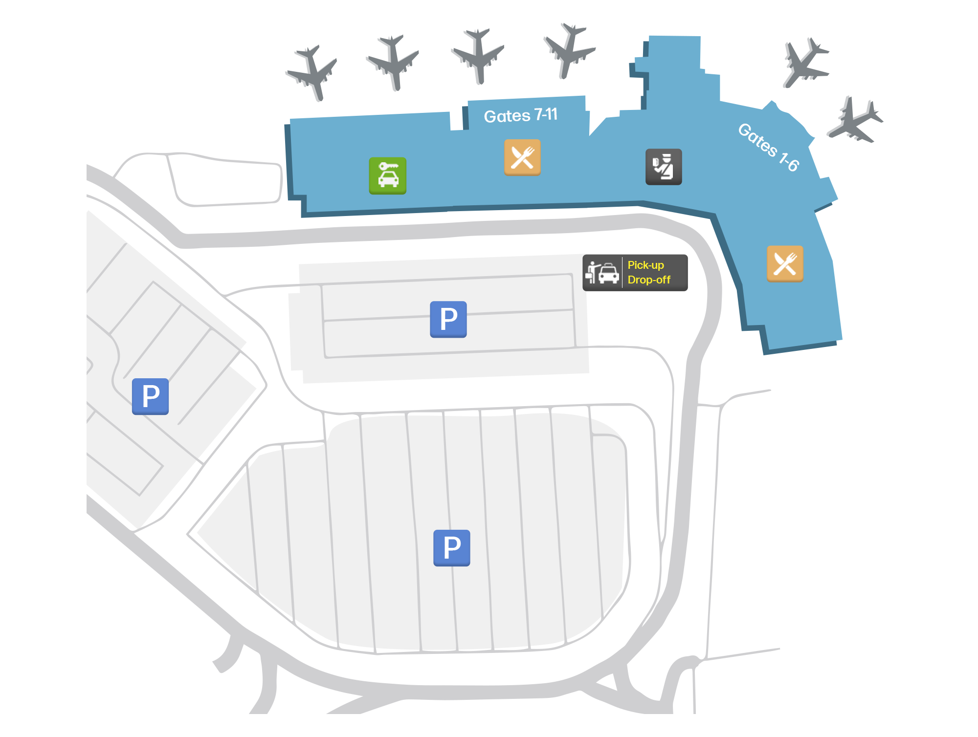 St. Pete–Clearwater International Airport, United States map