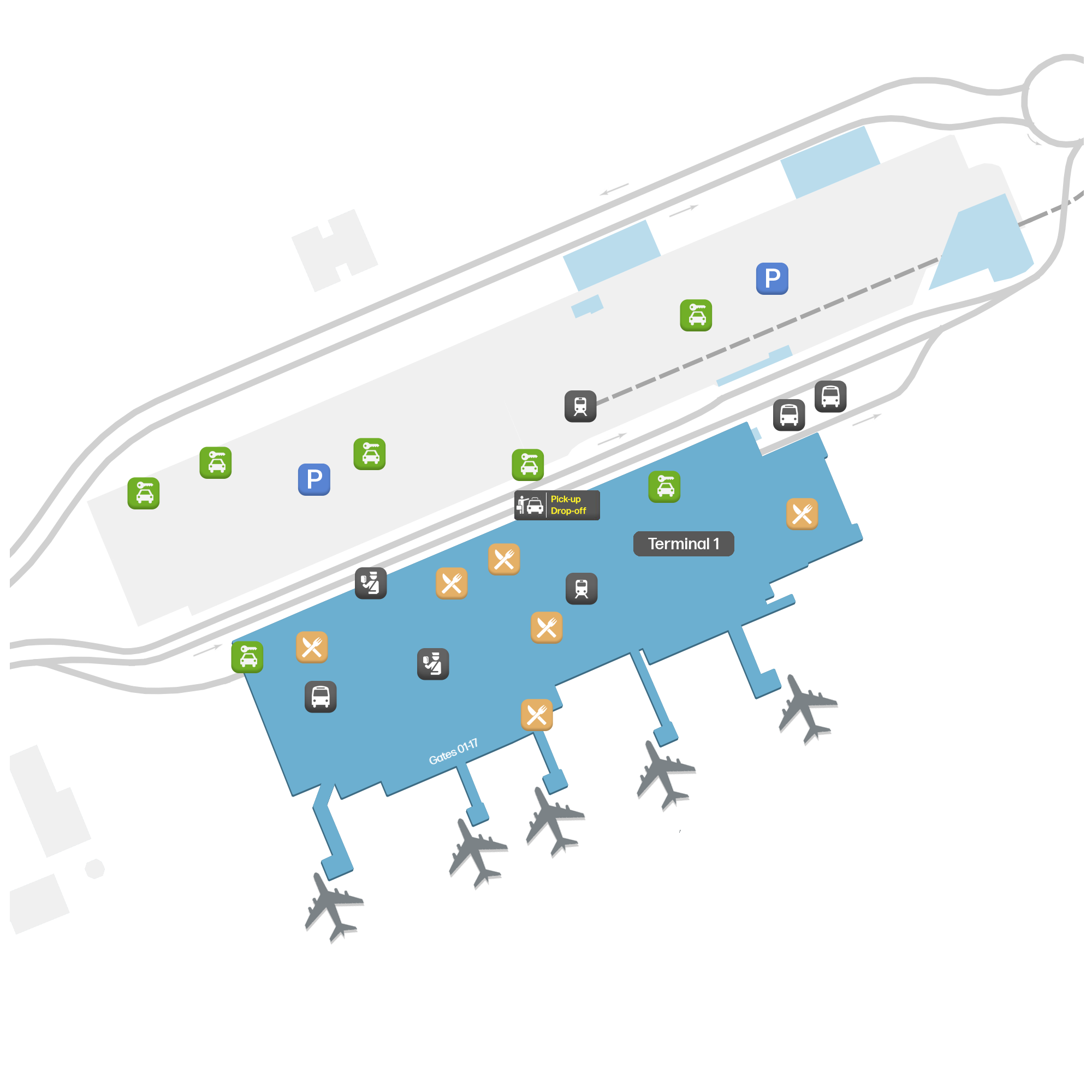 Falcone Borsellino Airport, Italy map