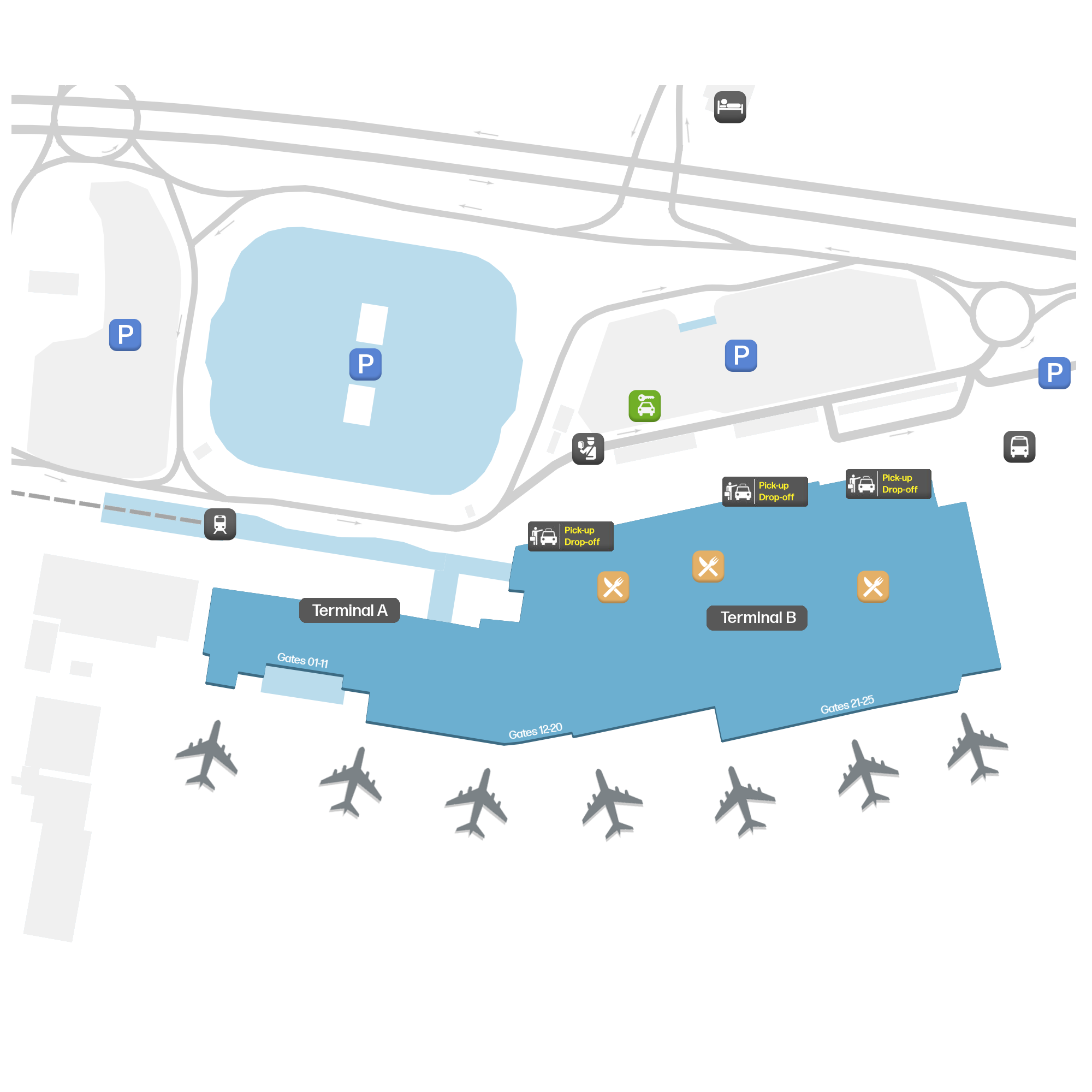 Pisa International Airport, Italy map