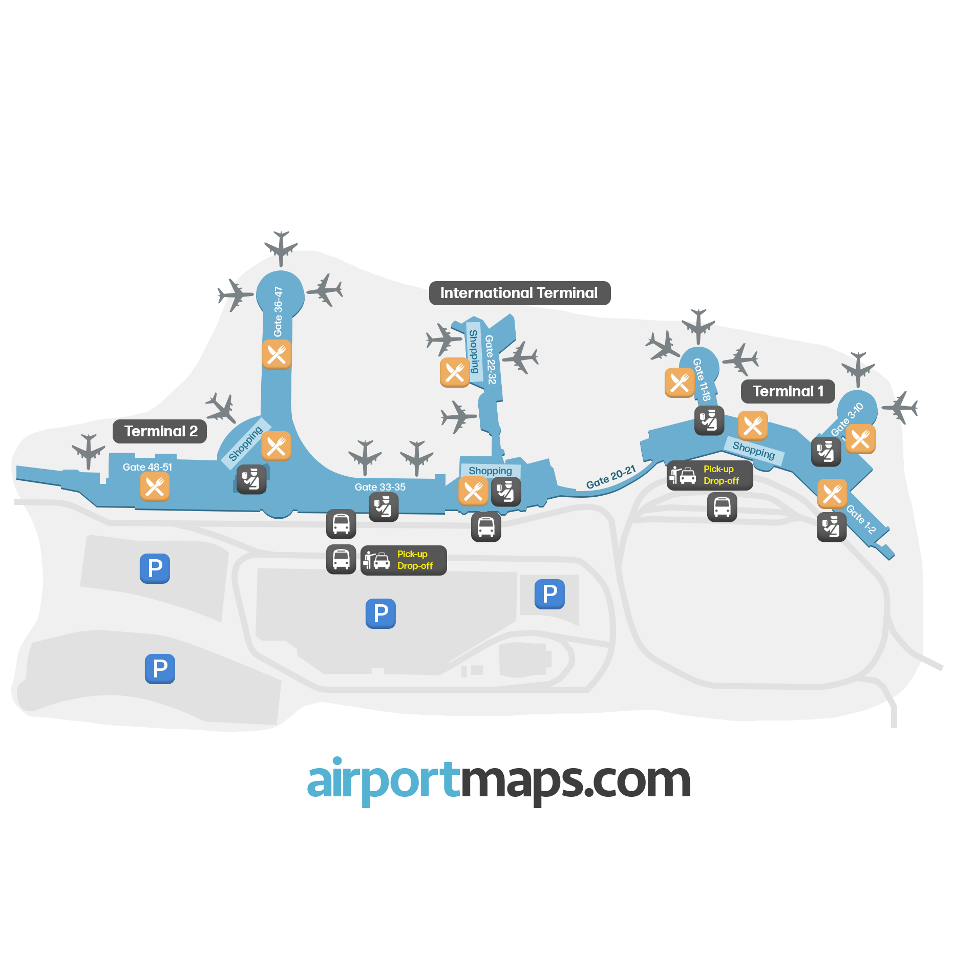 San Diego International Airport, United States map