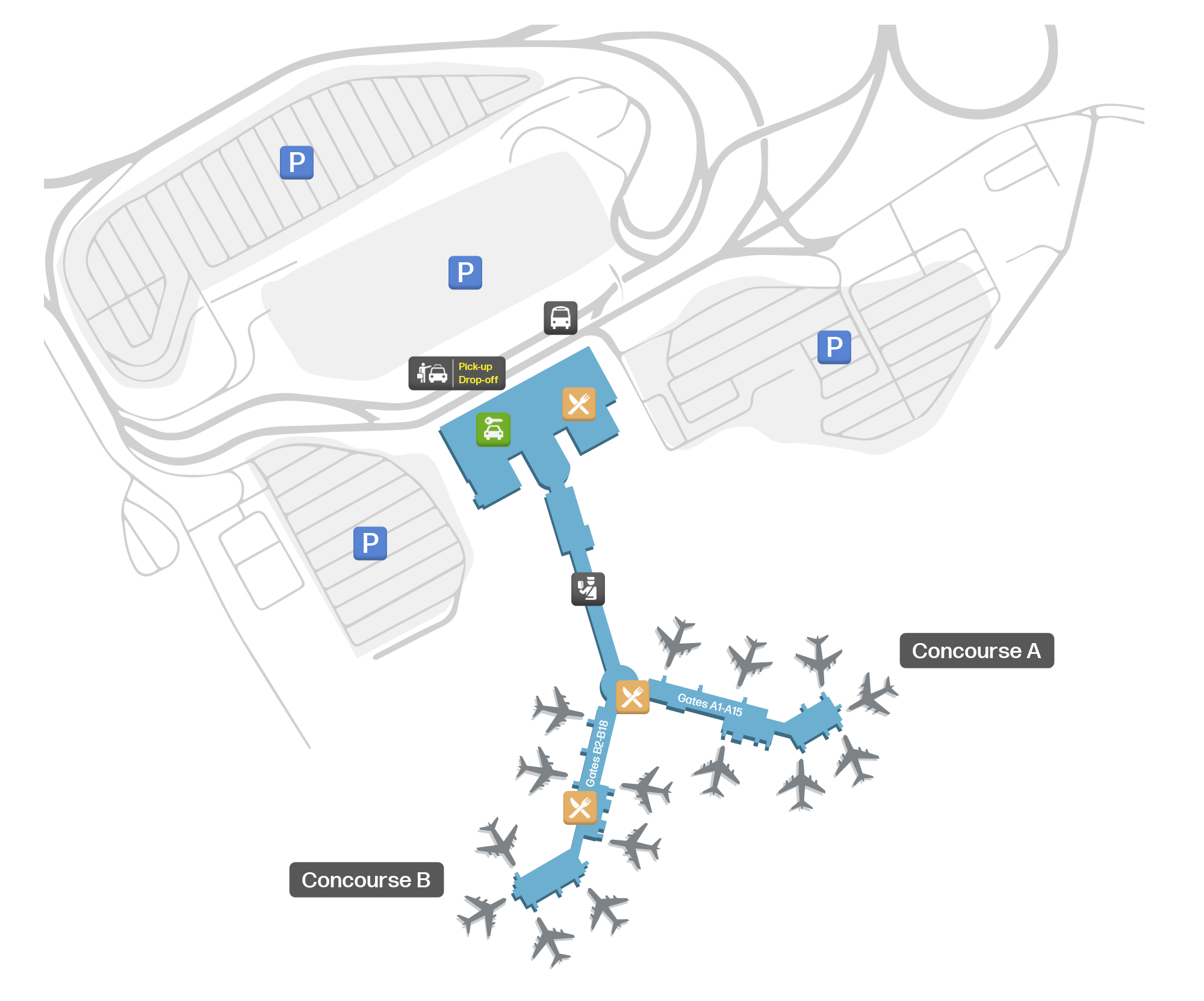 Louisville International Airport, United States map