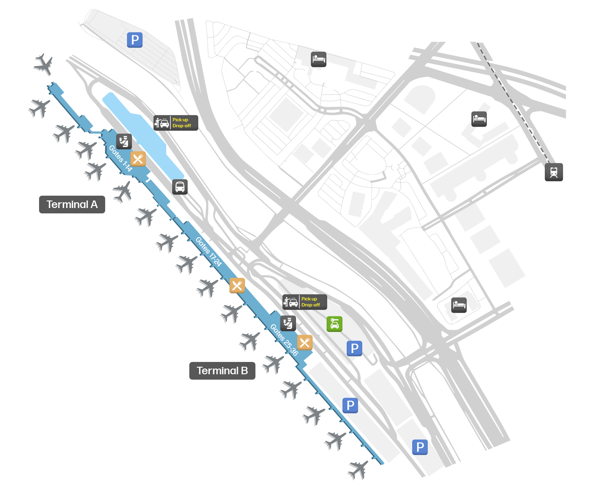 Norman Y Mineta San Jose International, United States map