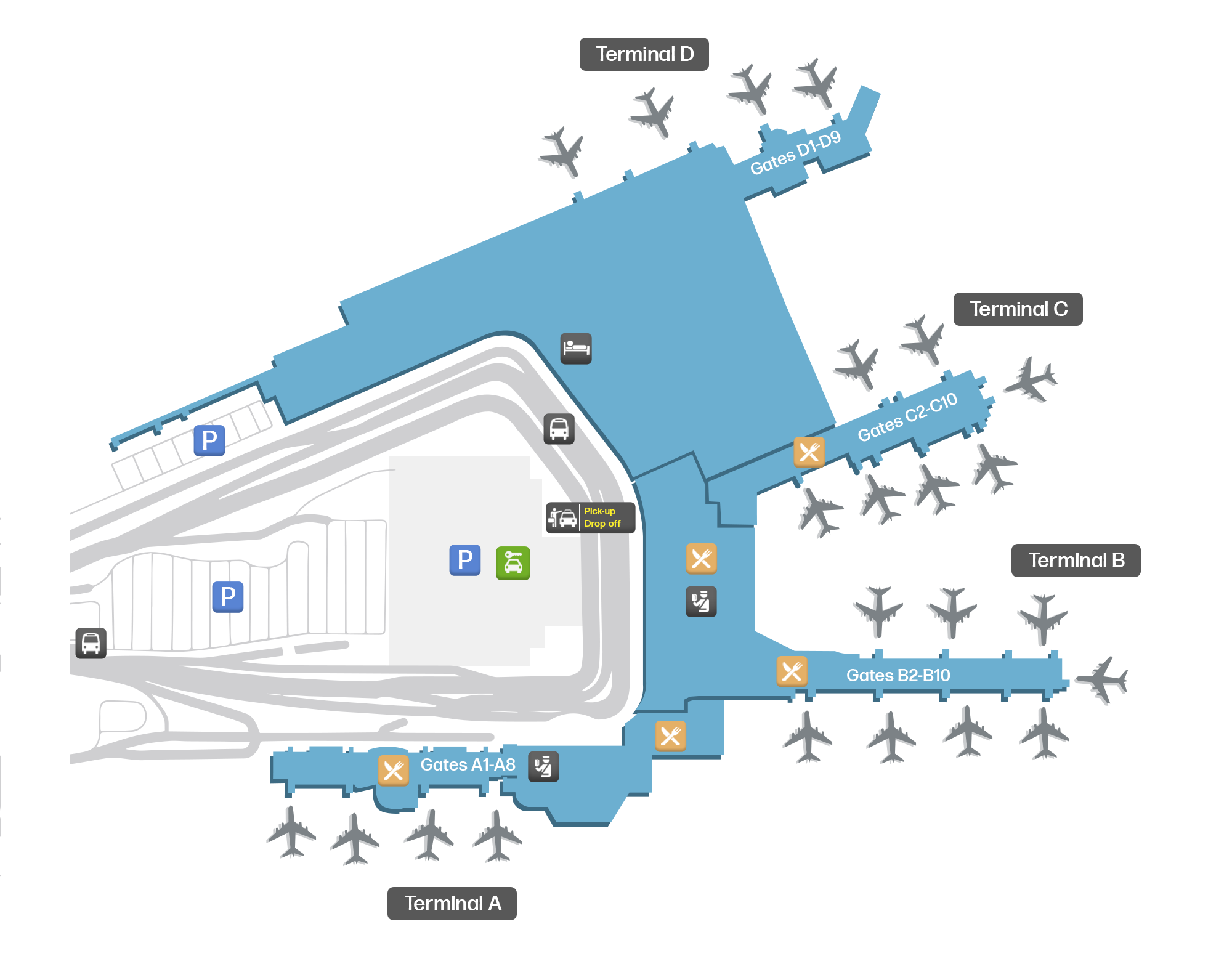 Map of Luis Munoz Marin (SJU) – Terminal Map | Airportmaps.com