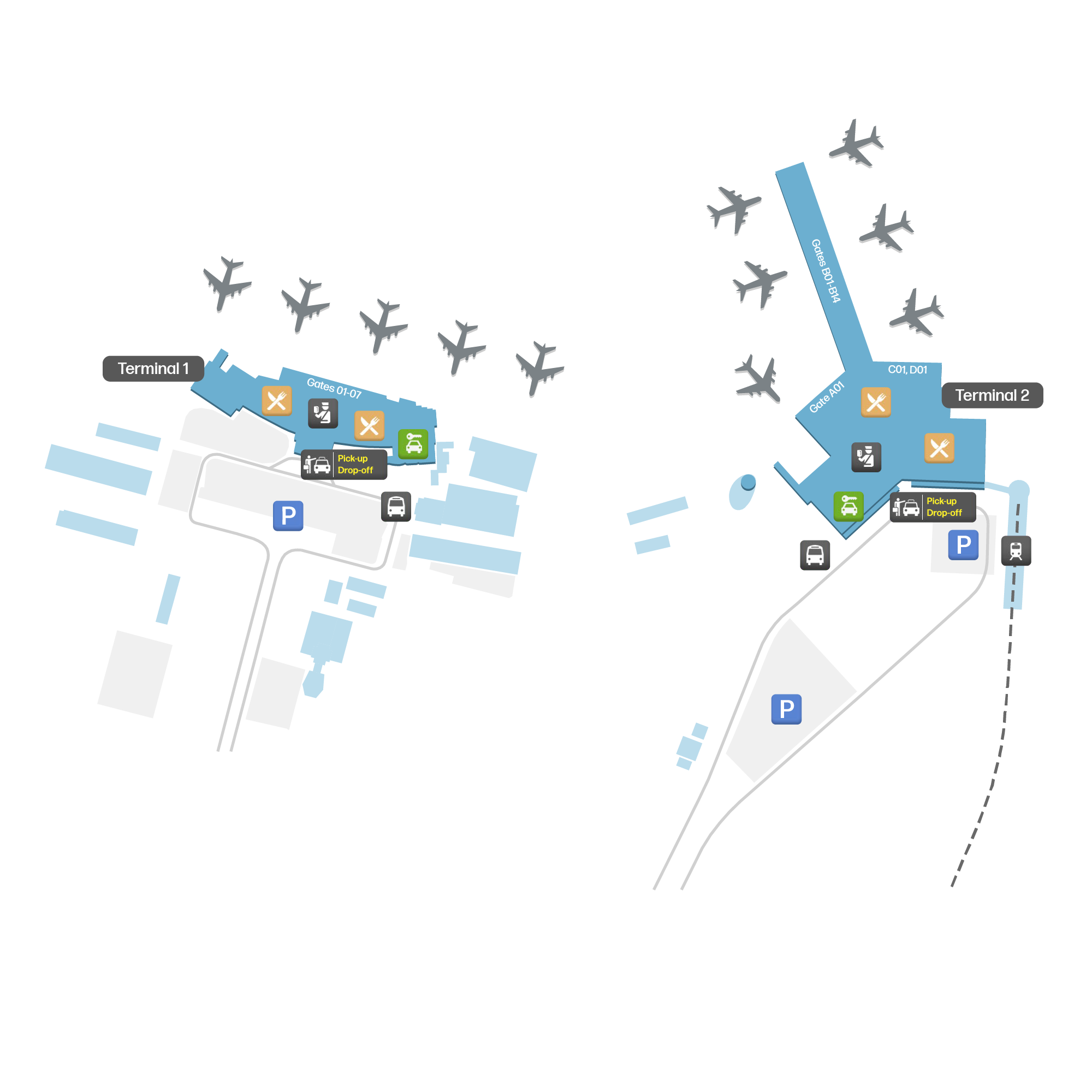 Sofia Airport, Bulgaria map