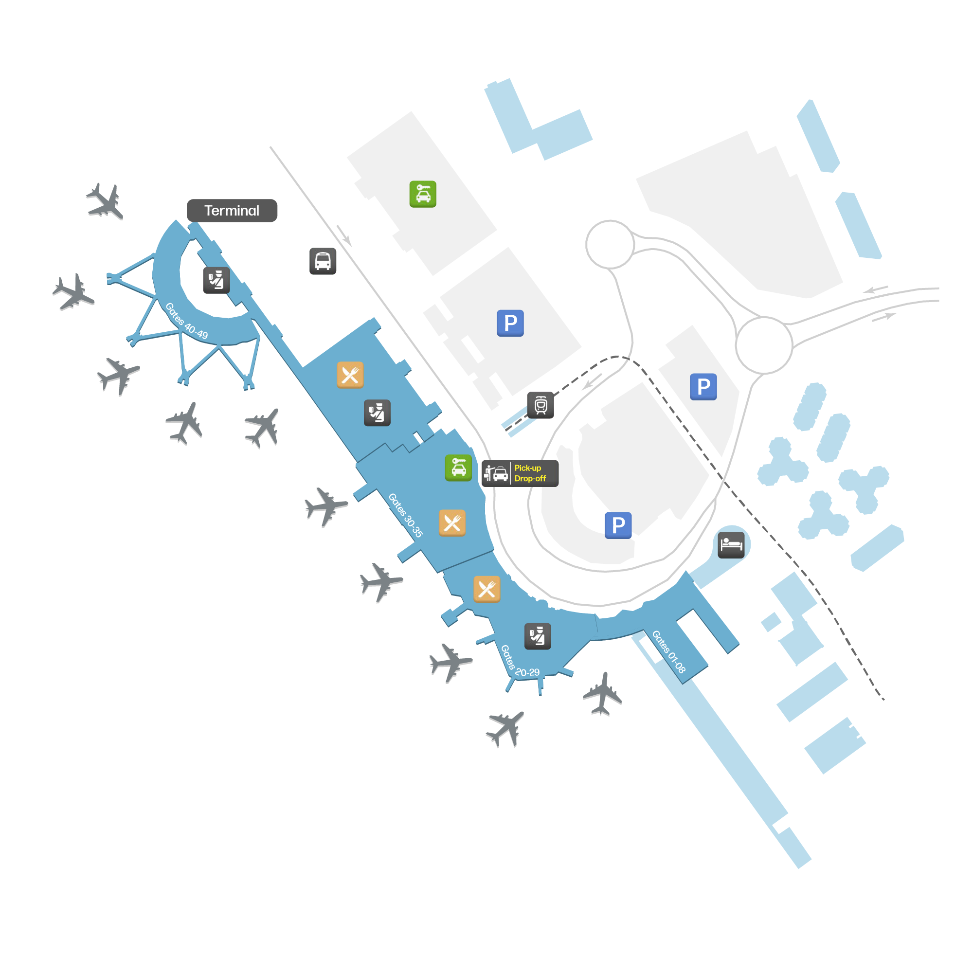 Toulouse–Blagnac Airport, France map