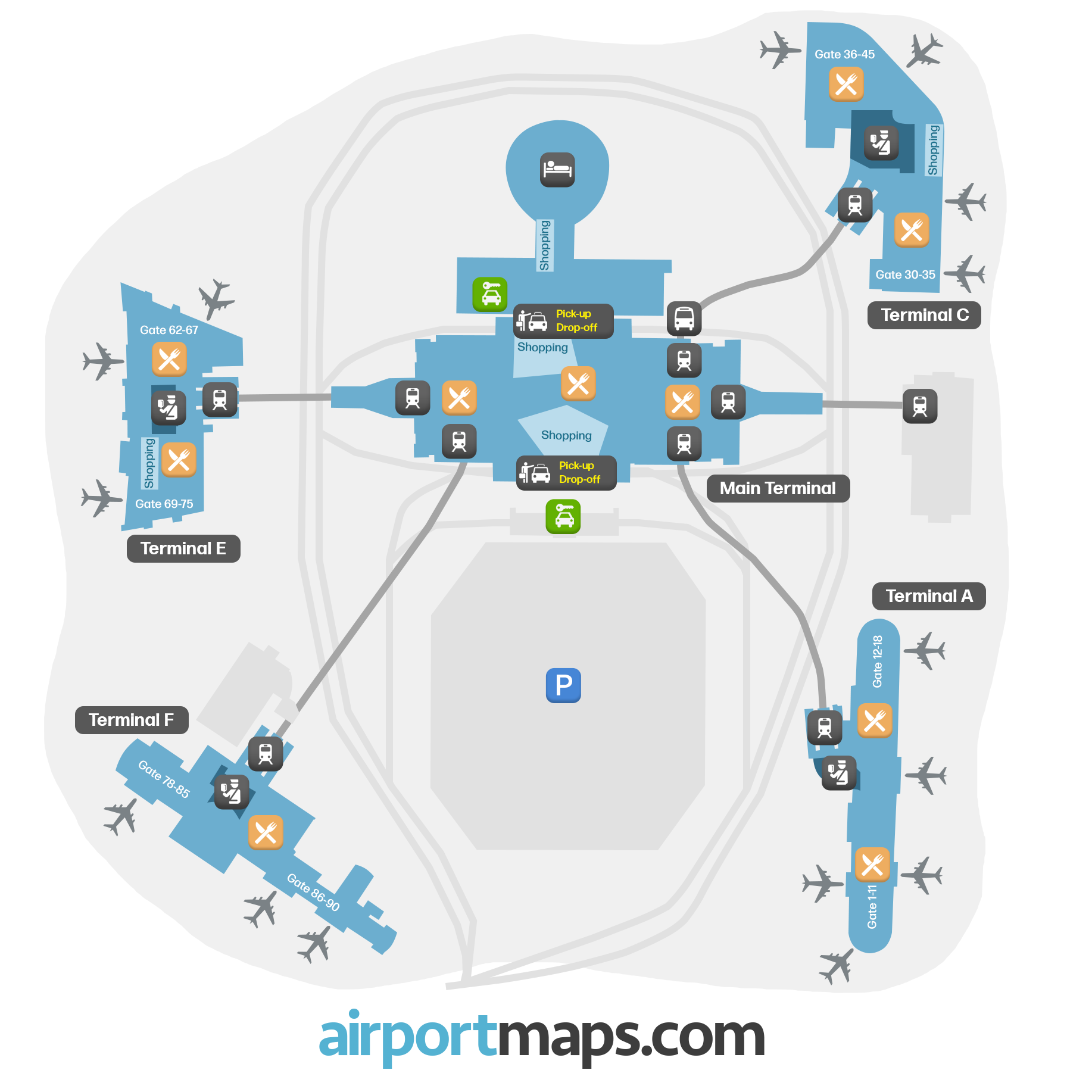 Tampa International Airport, United States map