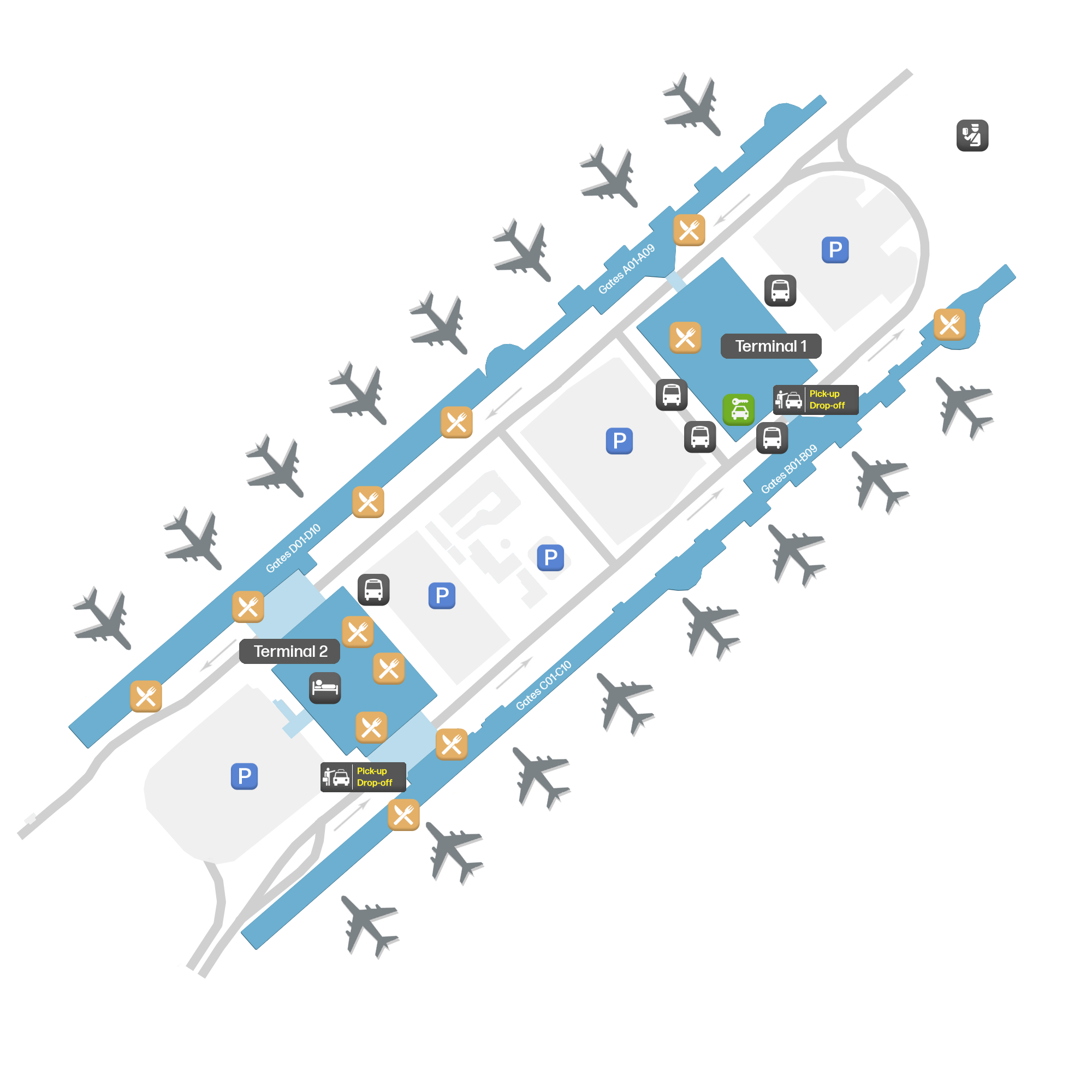 Taoyuan International Airport, Taiwan map