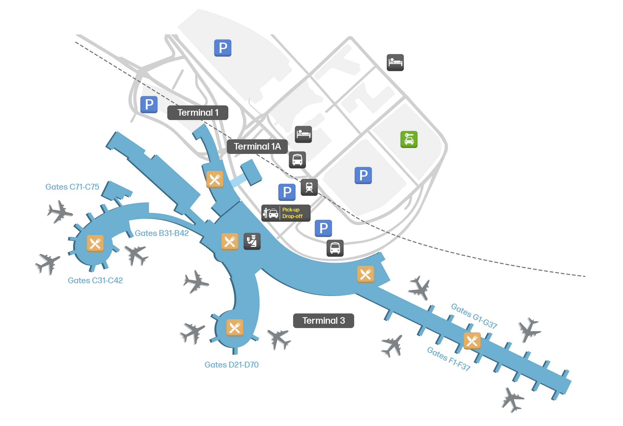 Vienna International Airport, Austria map