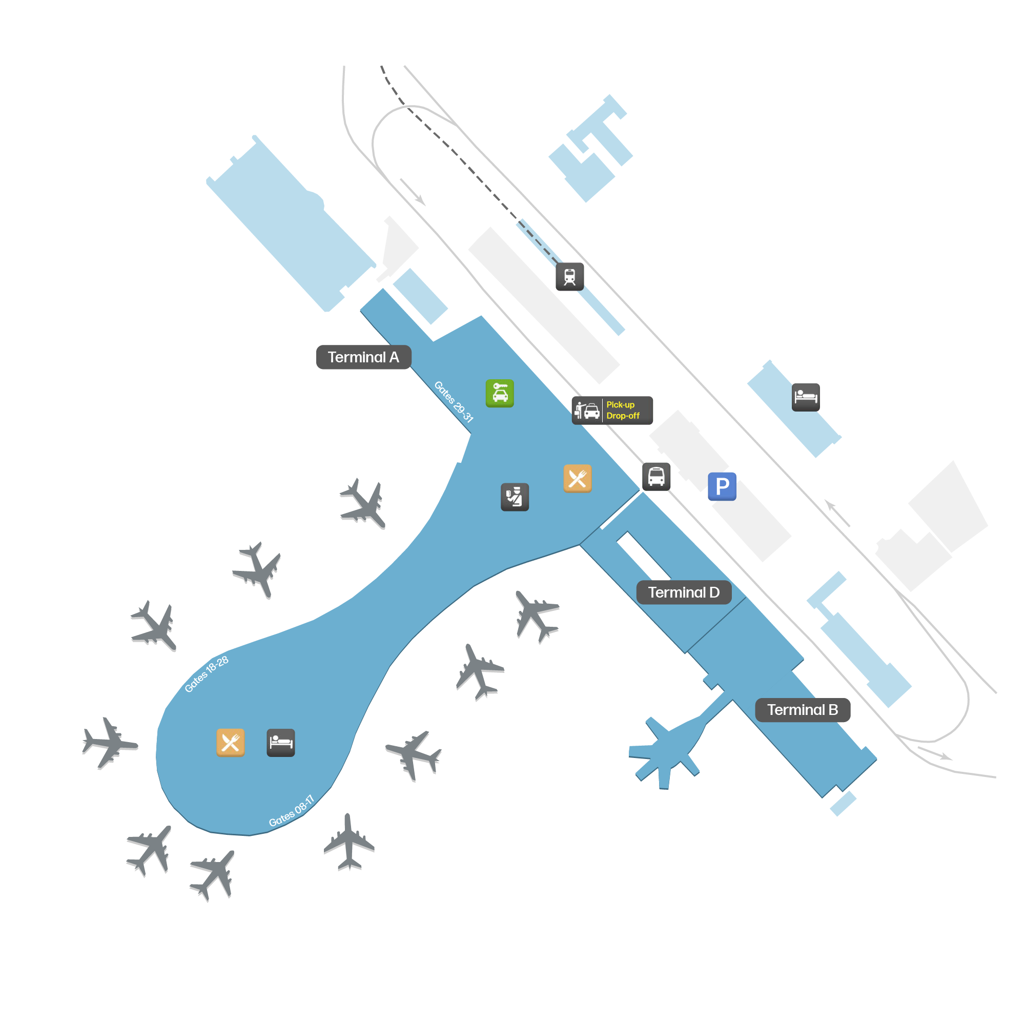 Vnukovo International Airport, Russia map