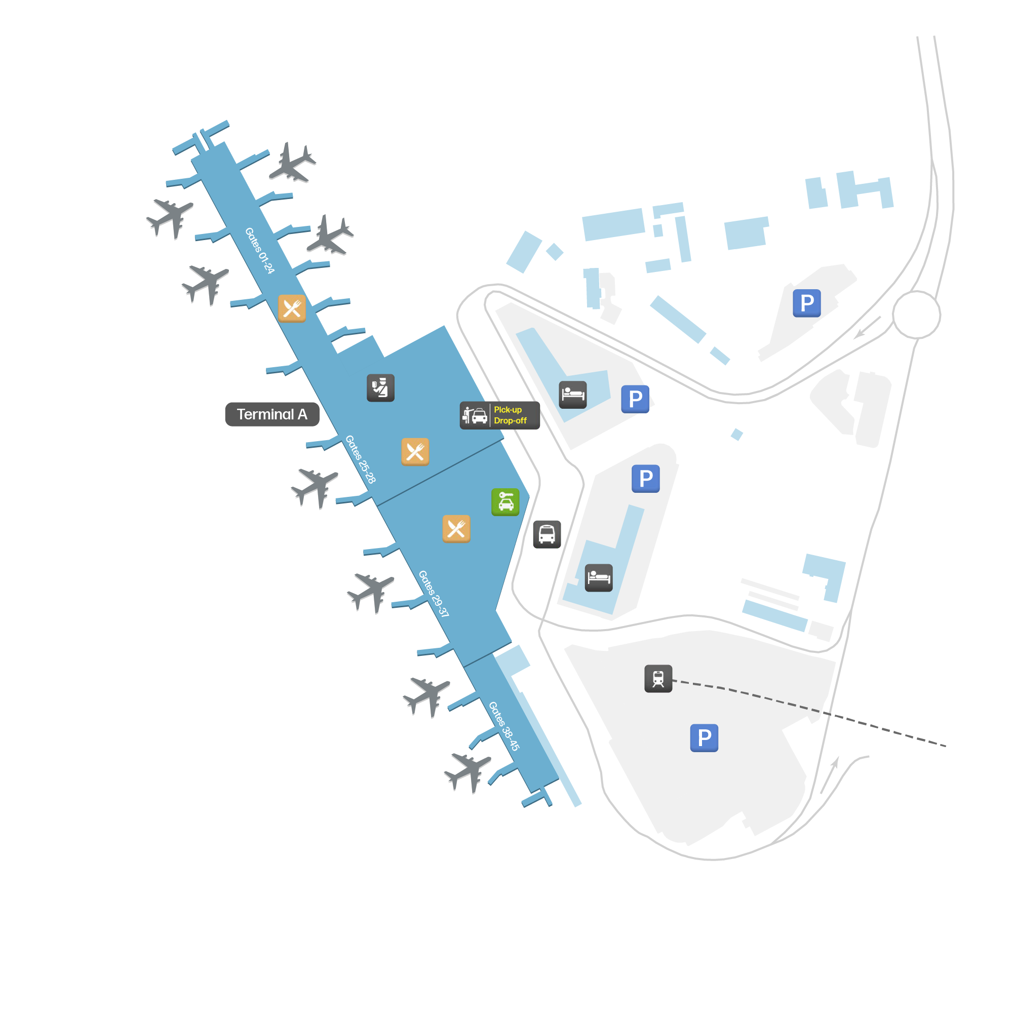 Chopin Airport, Poland map