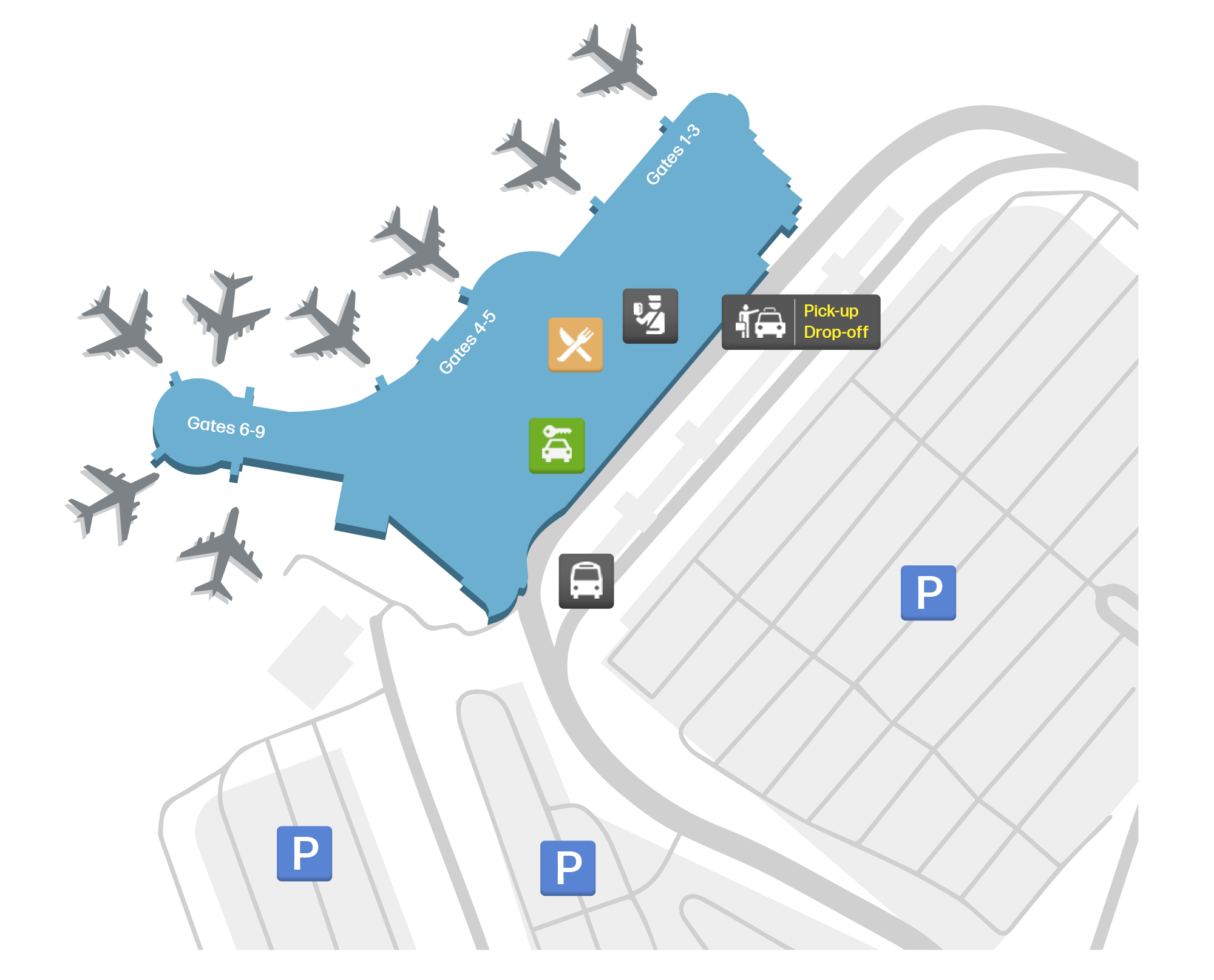 Saskatoon J G Diefenbaker International, Canada map