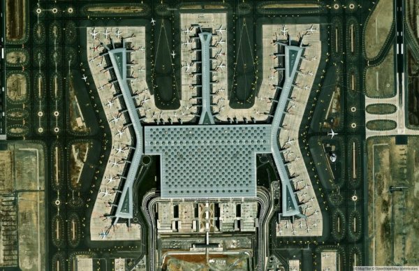 Satellite view of Istanbul Airport