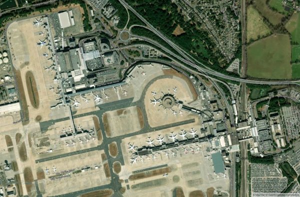 Satellite view of Gatwick