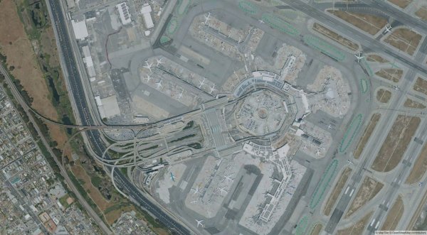 satellite view san francisco airport