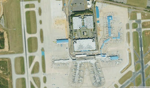 satellite view charlotte douglas international airport