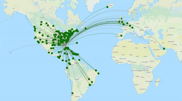 orlando international airport destination map