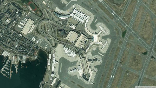 satellite map boston logan international airport